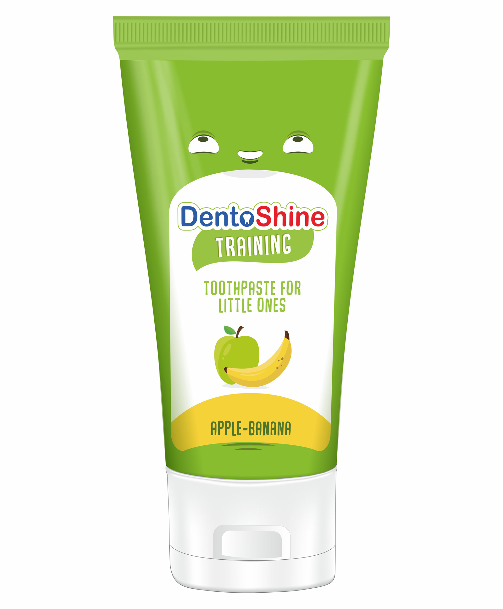 DentoShine Non Foaming & Fluoride Free Little One's Training Toothpaste Apple Banana Flavour - 60 g-image-3