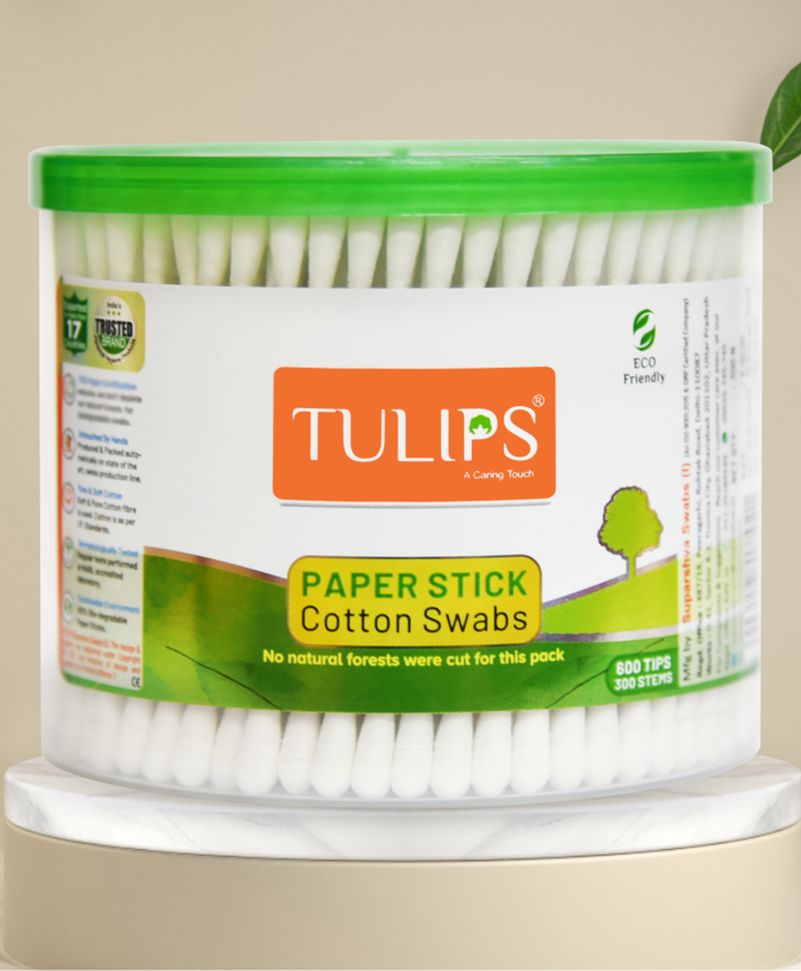 Tulips Biodegradable Cotton Buds Swabs - 300 Pieces-image-48