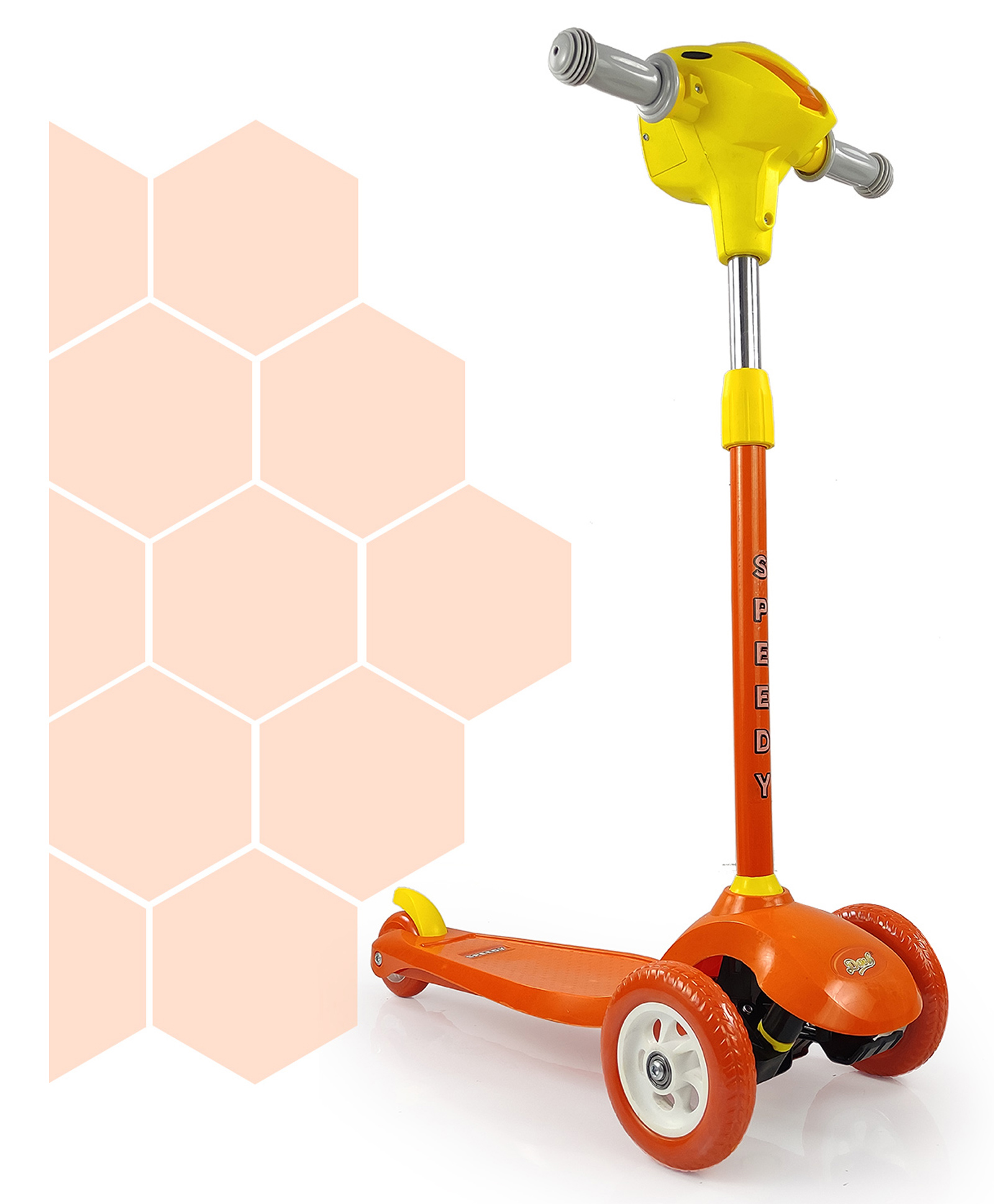 Dash Speedy Kick Scooter With LED Lights Music and Adjustable Height - Orange-image-29