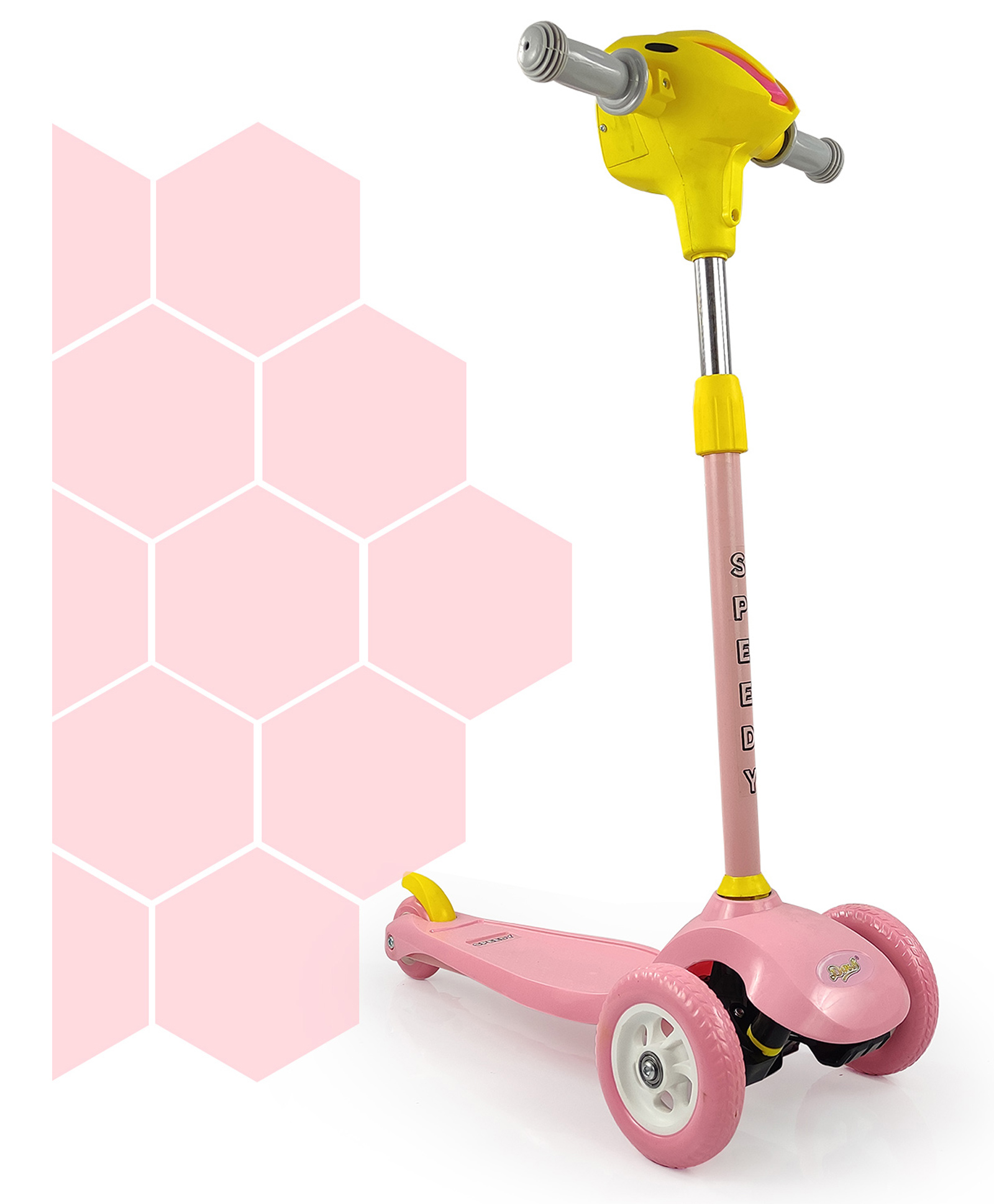 Dash Speedy Scooter With LED Lights Music & Adjustable Height Pink-image-30