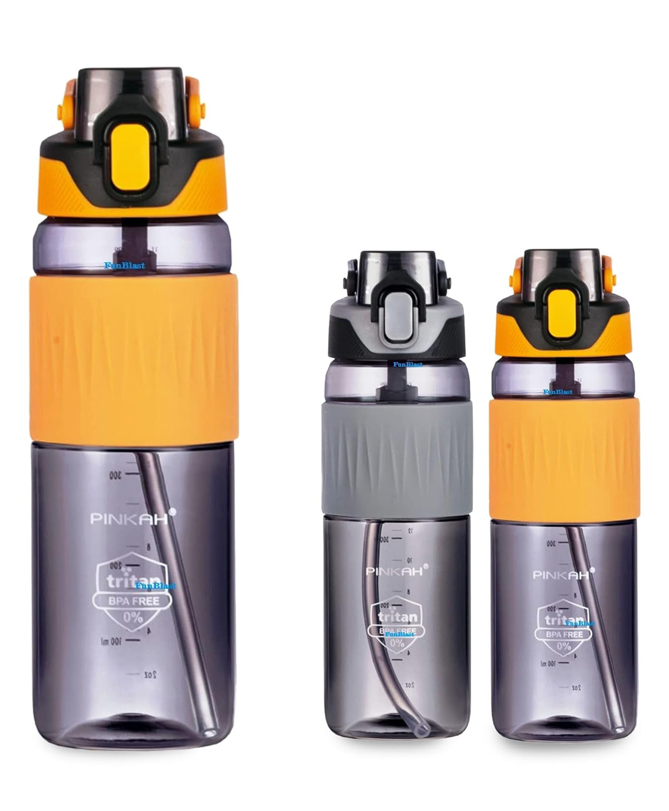 FunBlast Tritan Water Bottle with Straw and Sipper  1100 ML Random Color-image-40