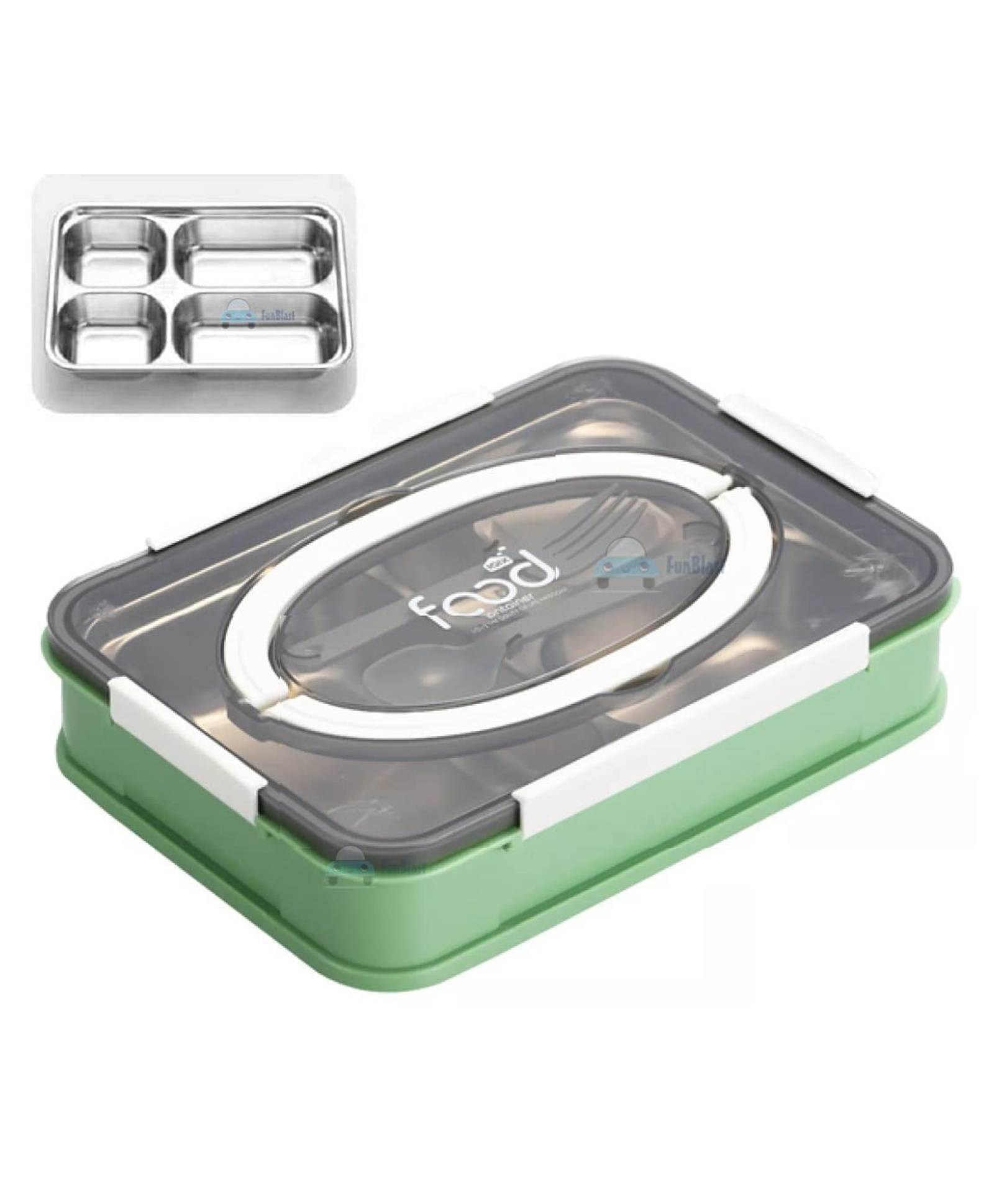 FunBlast Insulated Lunch Box - Green-image-36