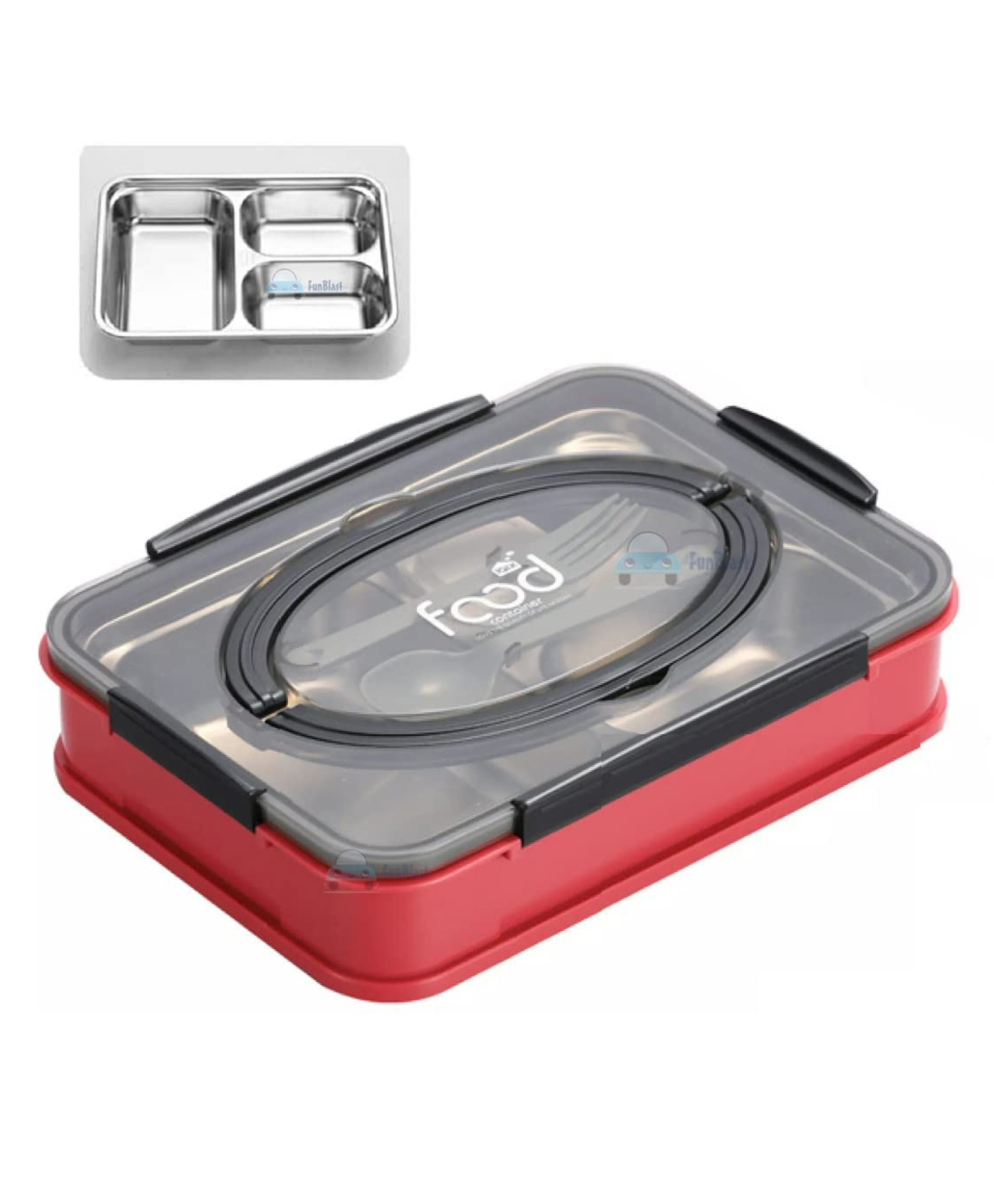 FunBlast Insulated Lunch Box - Red-picture-19