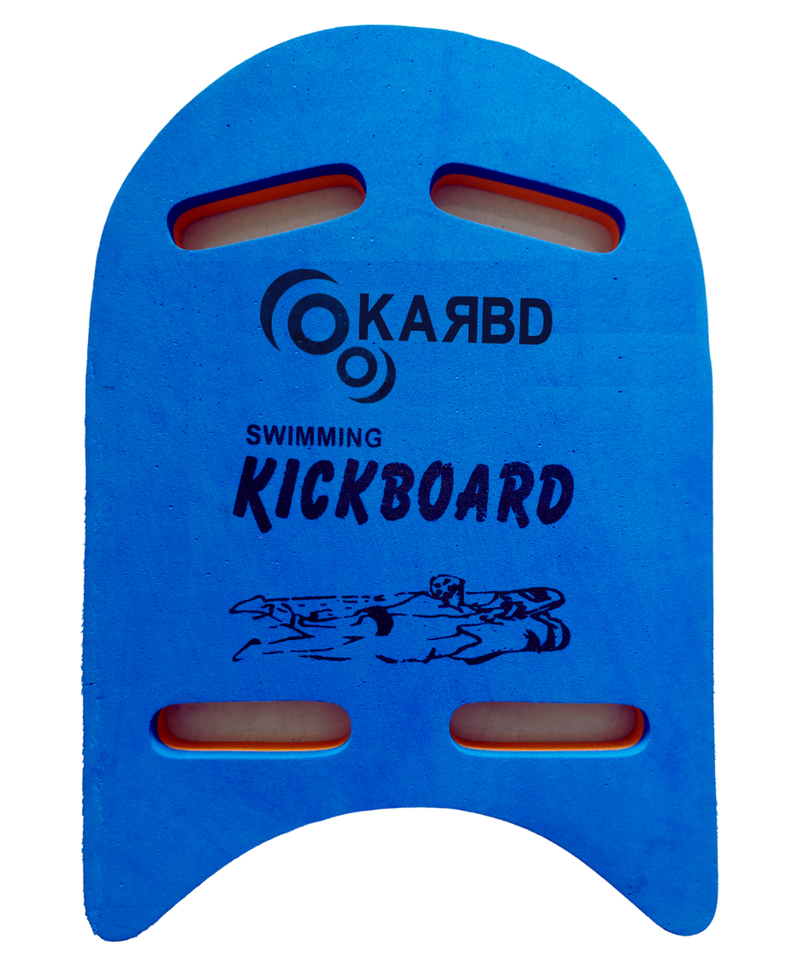 KARBD 4 Cut Swimming Kickboard Floating Board for Swimming Training Aid Exercise Equipment Pool Swim Safe Trainer Lessons Kickboards for Adults Children Kids with 4 Holes Dual Colour - Blue Orange-picture-11