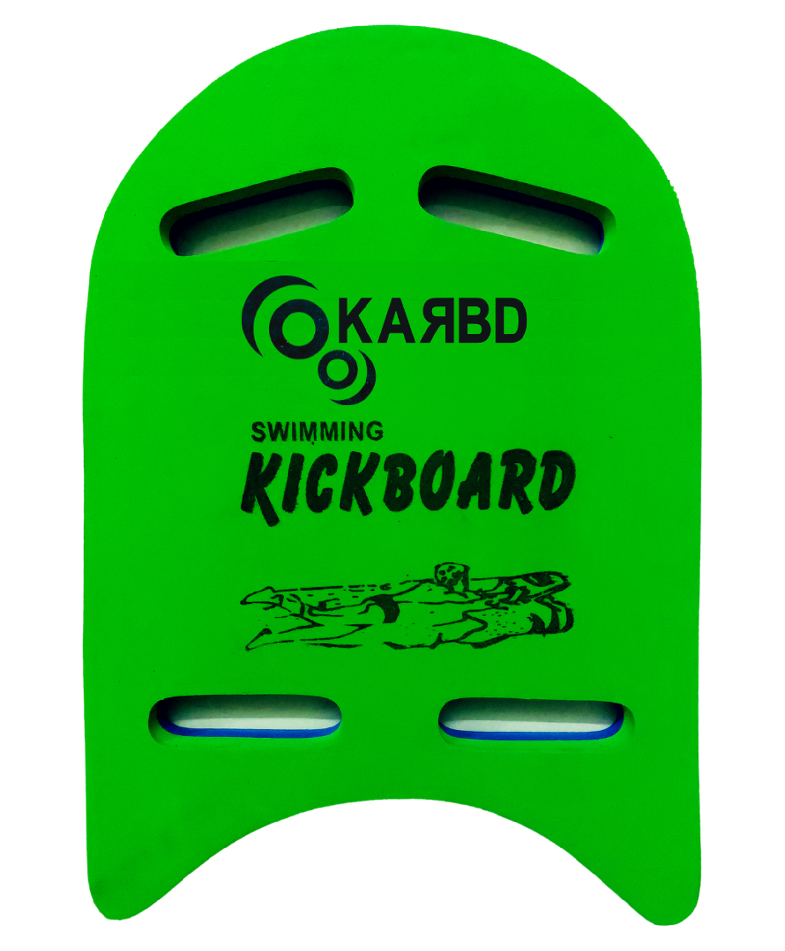 KARBD 4 Cut Swimming Kickboard Floating Board for Swimming Training Aid Exercise Equipment Pool Swim Safe Trainer Lessons Kickboards for Adults Children with 4 Holes Dual Colour - Green Blue-image-46