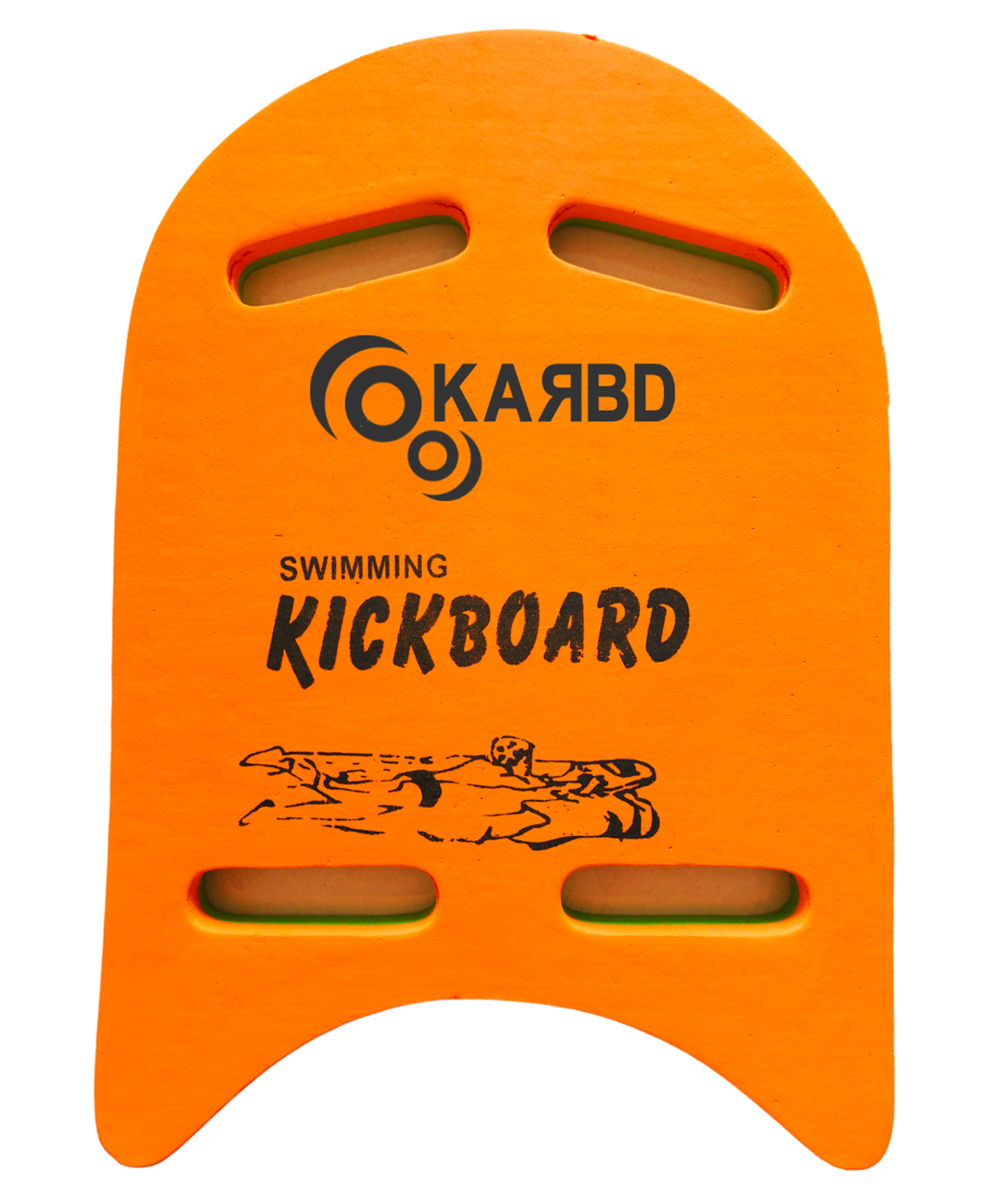 KARBD 4 Cut Swimming Kickboard Floating Board for Swimming Training Aid Exercise Equipment Pool Swim Safe Trainer Lessons Kickboards for Adults Children with 4 Holes Dual Colour - Green Orange-image-23
