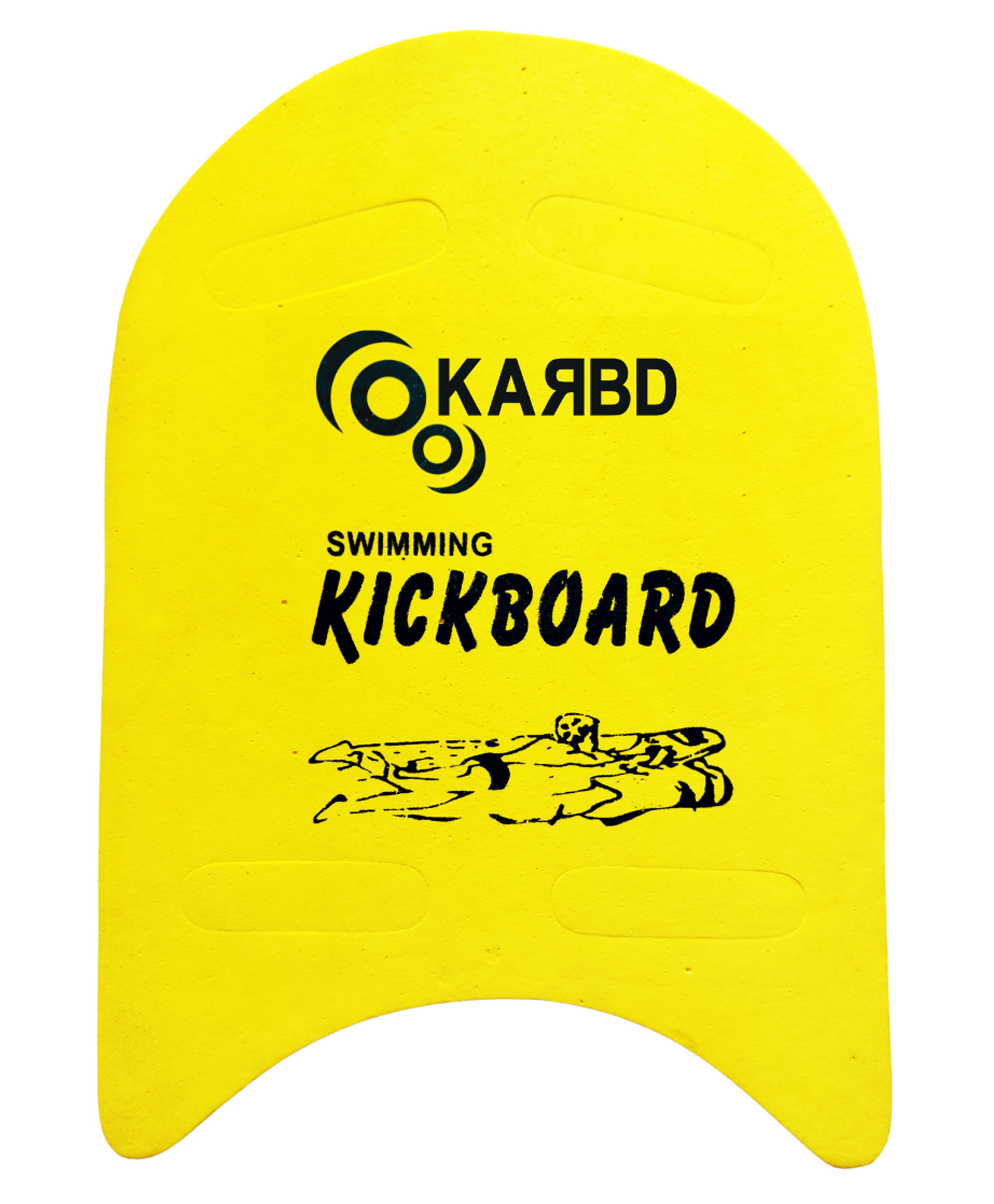 KARBD 4 Cut Swimming Kickboard Floating Board for Swimming Training Aid Exercise Equipment Pool Swim Safe Trainer Lessons Kickboards for Adults Children Kids with 4 Holes Dual Colour - Green Yellow-image-2