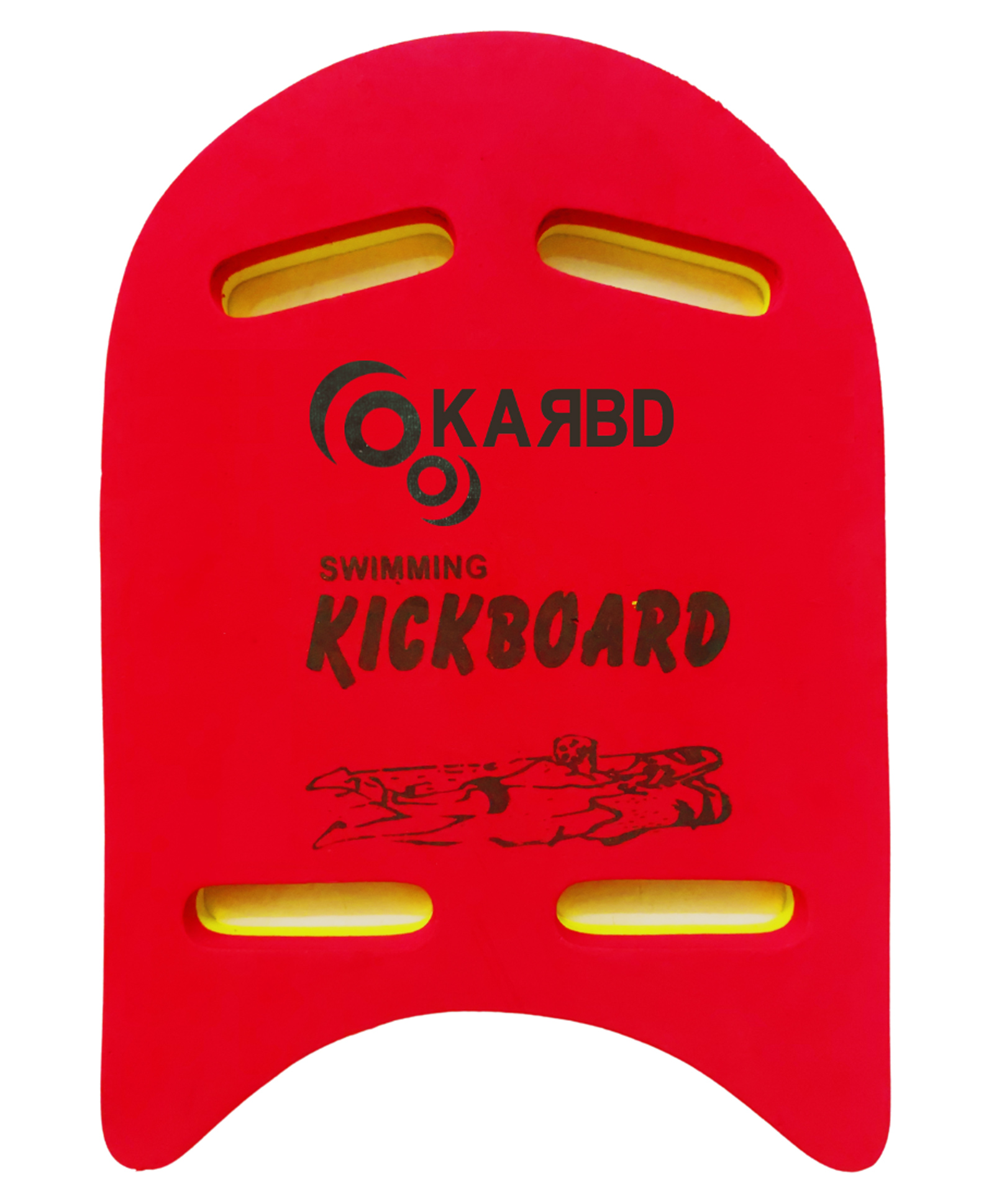 KARBD 4 Cut Swimming Kickboard Floating Board for Swimming Training Aid Exercise Equipment Pool Swim Safe Trainer Lessons Kickboards for Adults Children with 4 Holes Dual Colour - Red Yellow-image-18