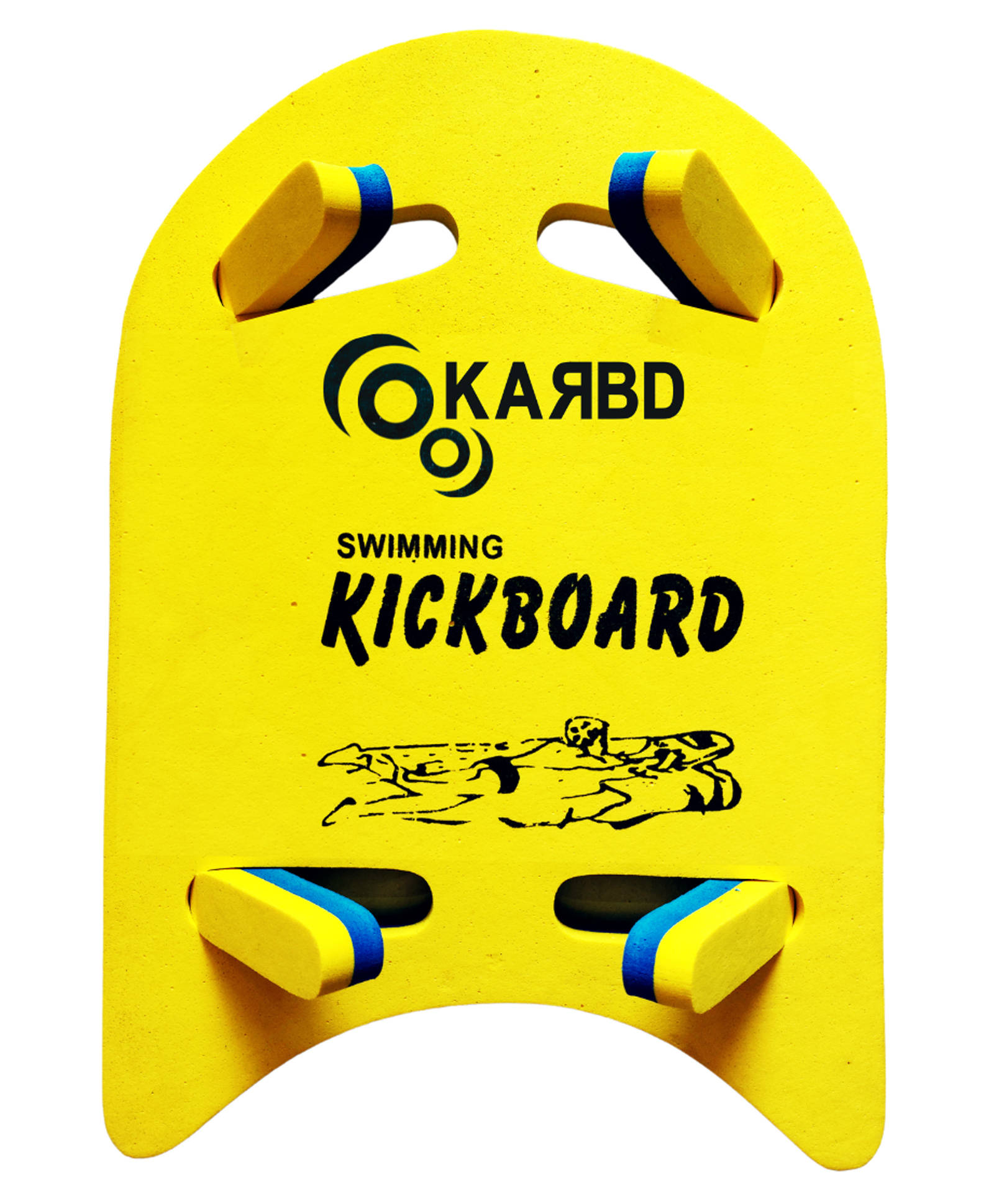 KARBD 4 Cut Swimming Kickboard Floating Board for Swimming Training Aid Exercise Equipment Pool Swim Safe Trainer Lessons Kickboards for Adults Children Kids with 4 Holes With Dual Colour -  Yellow-image-24