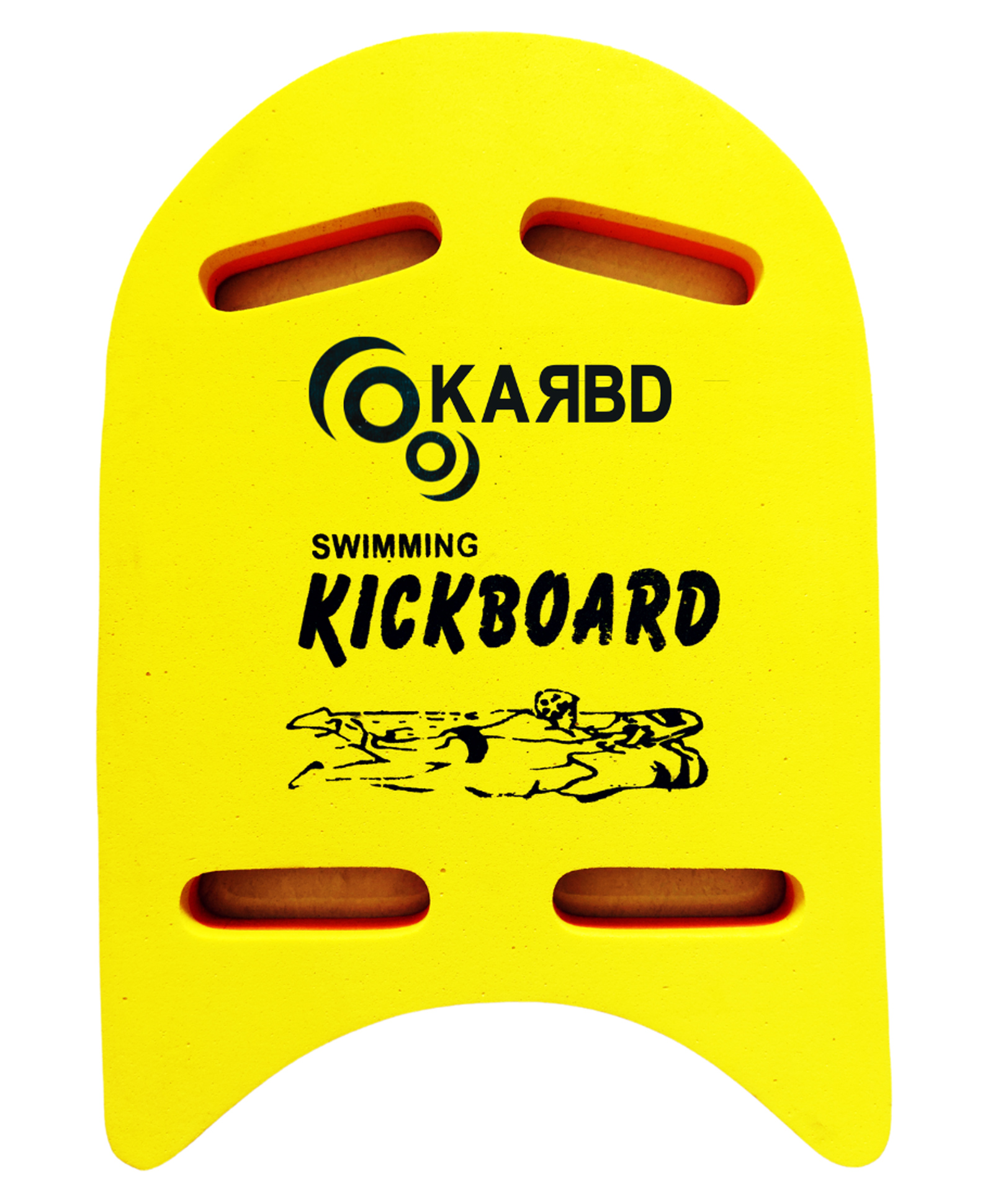 KARBD 4 Cut Swimming Kickboard Floating Board for Swimming Training Aid Exercise Equipment Pool Swim Safe Trainer Lessons Kickboards for Adults Children with 4 Holes Dual Color Yellow Orange-image-22