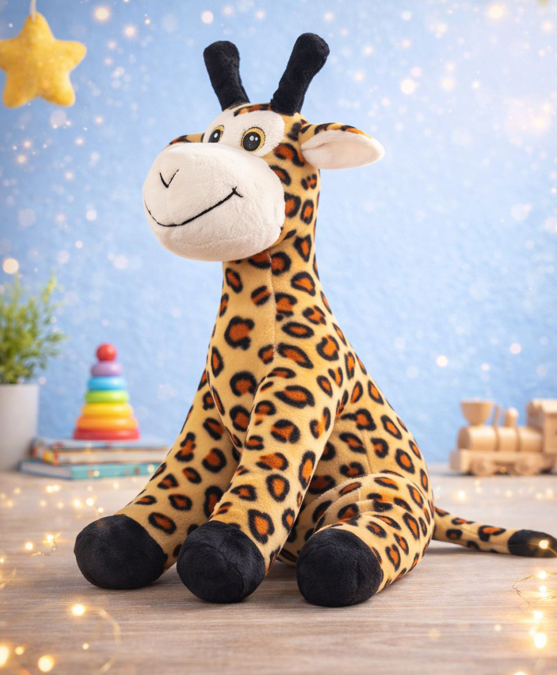 Edu Kids Toys Ziffi Giraffe Soft Toy Brown - Height 30 cm-image-25