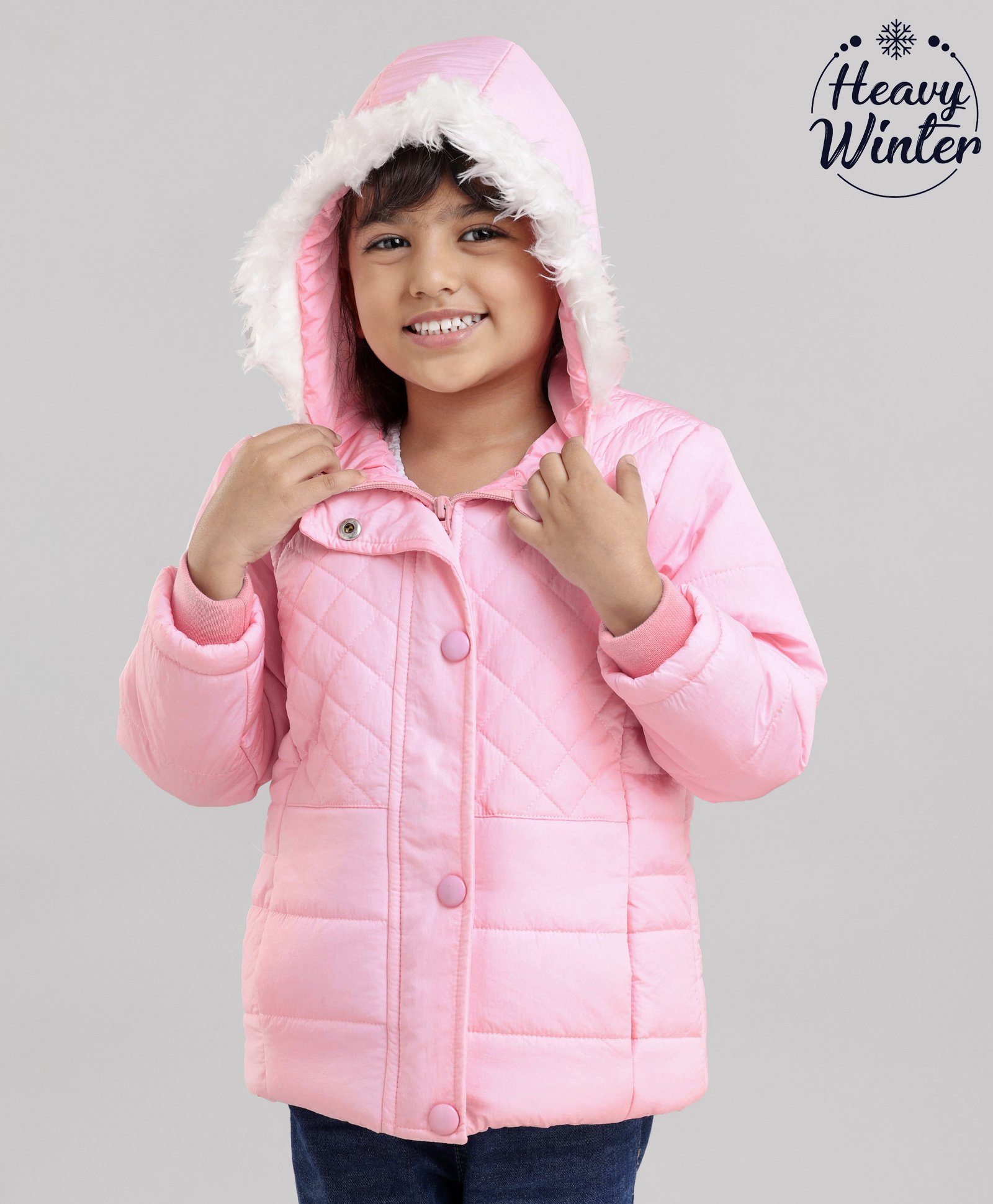 Babyoye Full Sleeves Solid Color Jacket - Light Pink-image-48