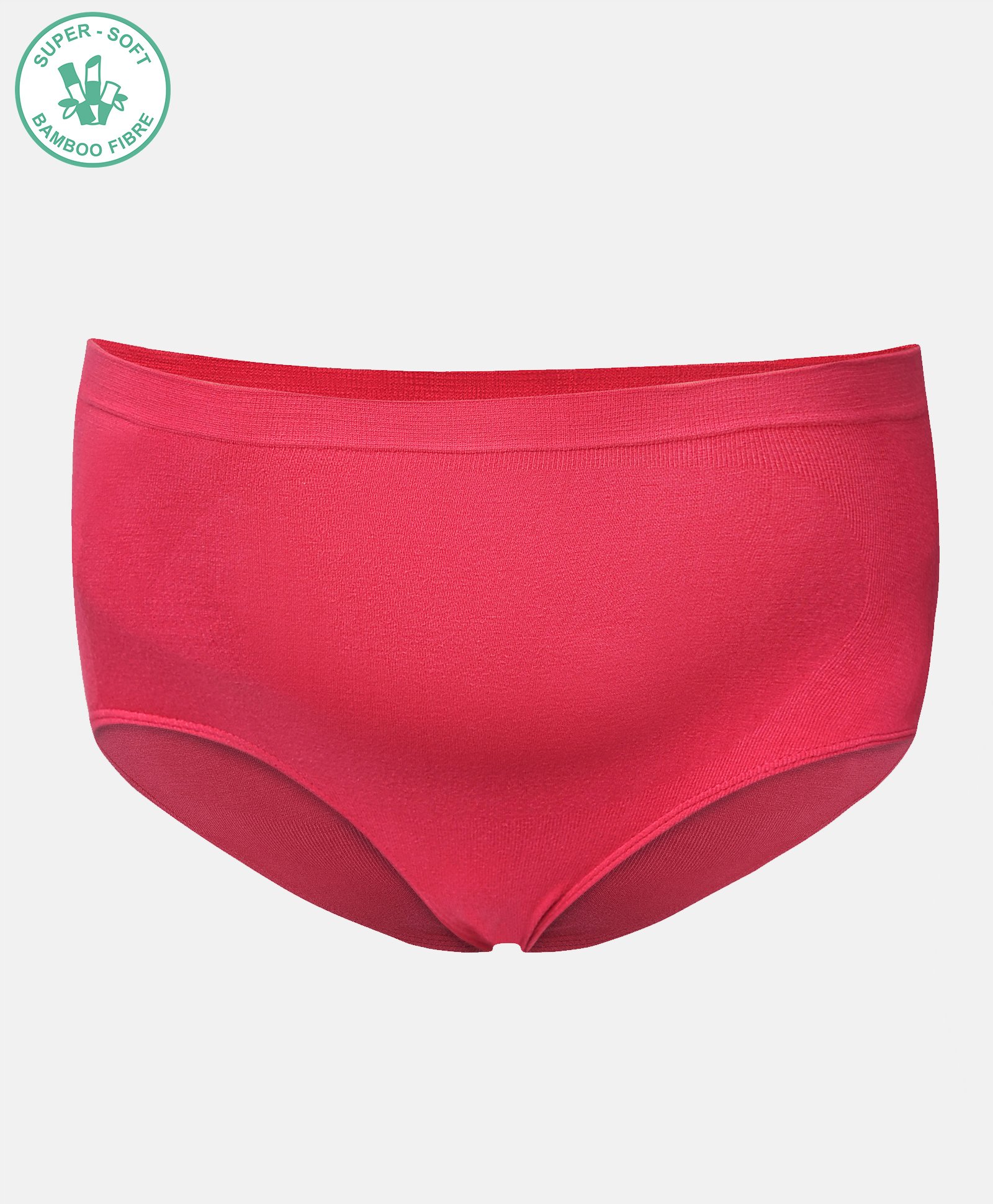 ECOMAMA Super Soft Bamboo Fibre Antimicrobial Seamless Over The Bump Panty - Pink-picture-15