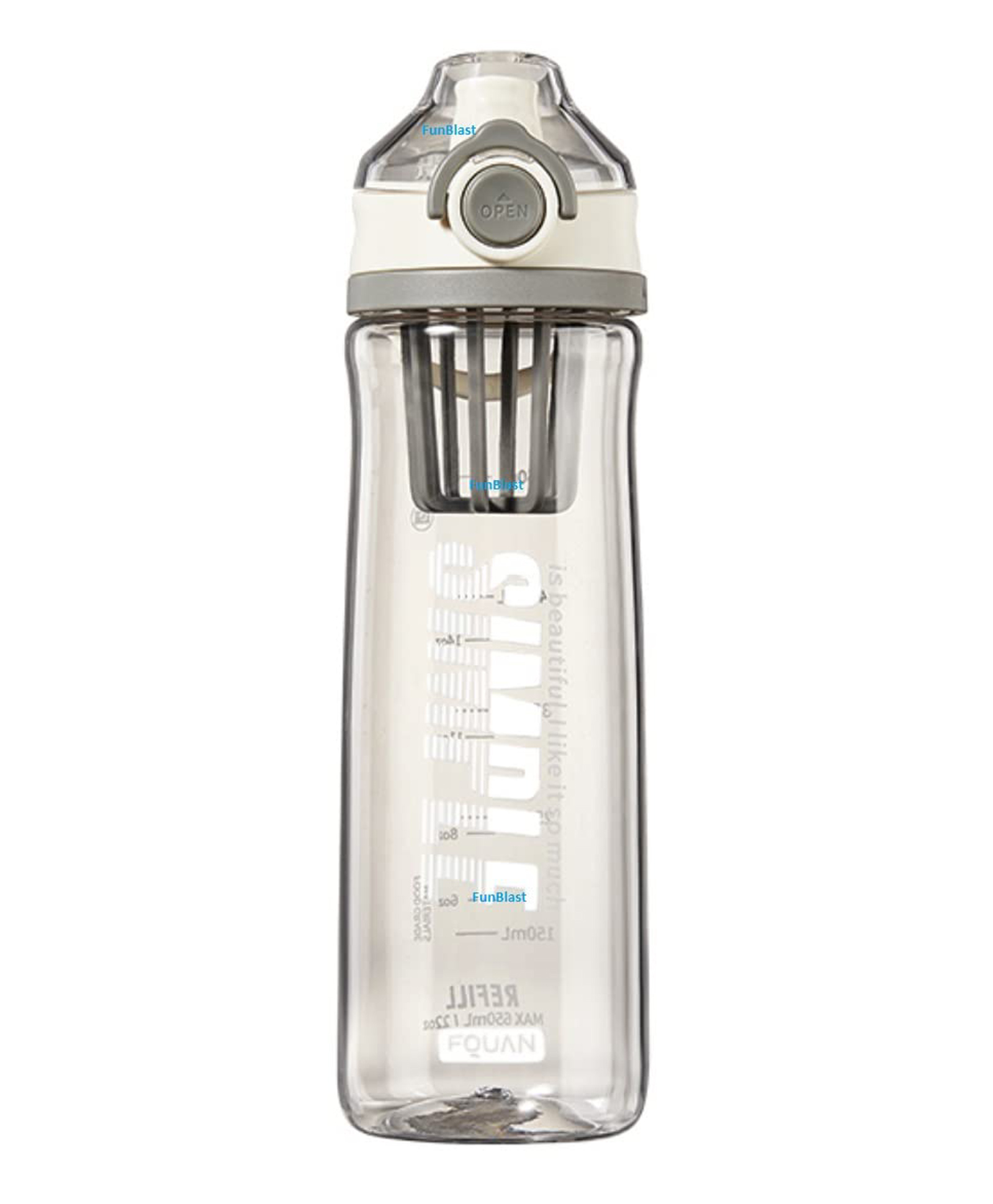 FunBlast BPA Free Sports Water Bottle White - 650 ml-image-22