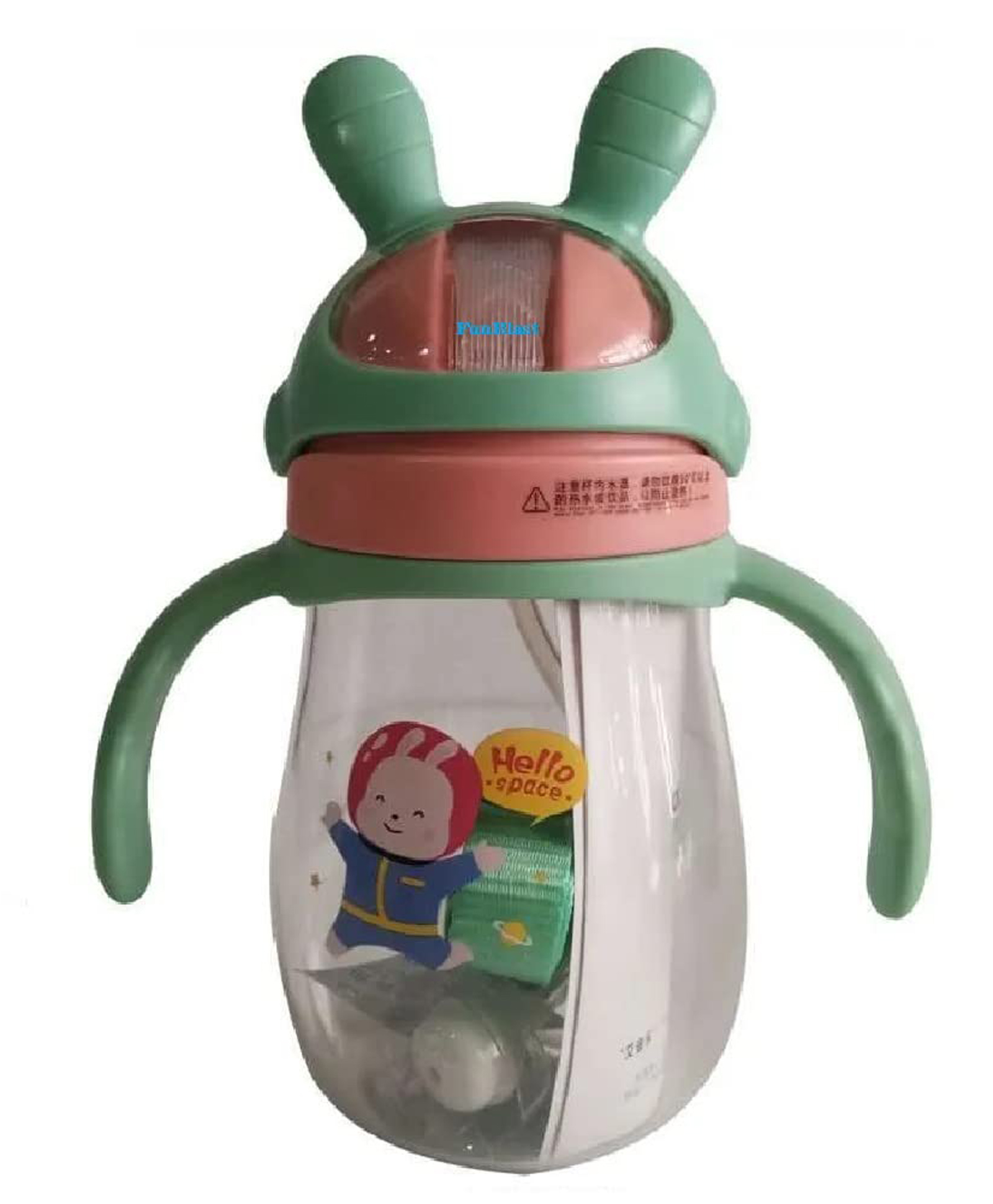 FunBlast Tritan Water Bottle with Straw & Adjustable Strap Green  350 ml-image-36