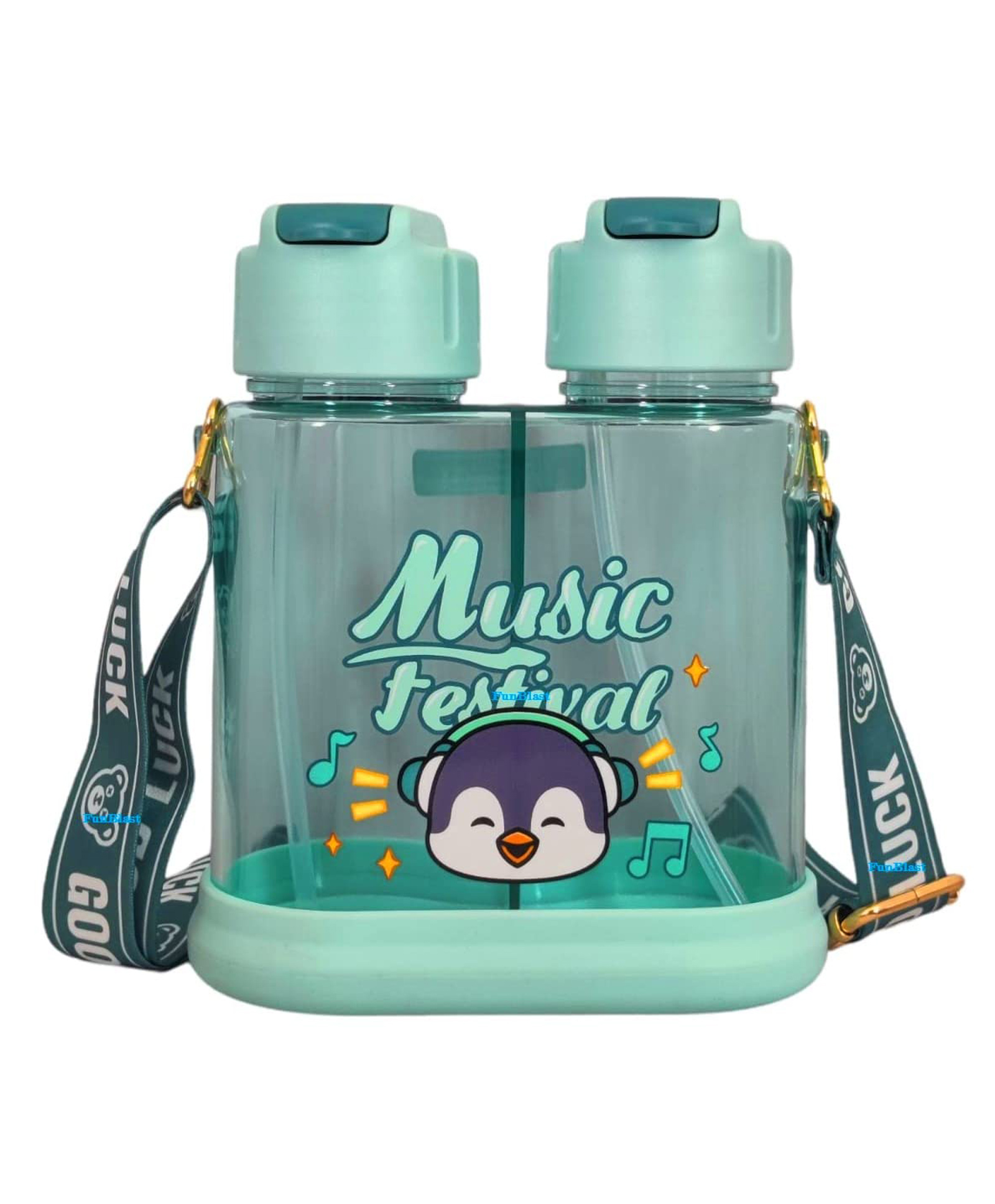 FunBlast Sipper Bottle with Straw & Adjustable Strap Sea Green  640 ml-image-17