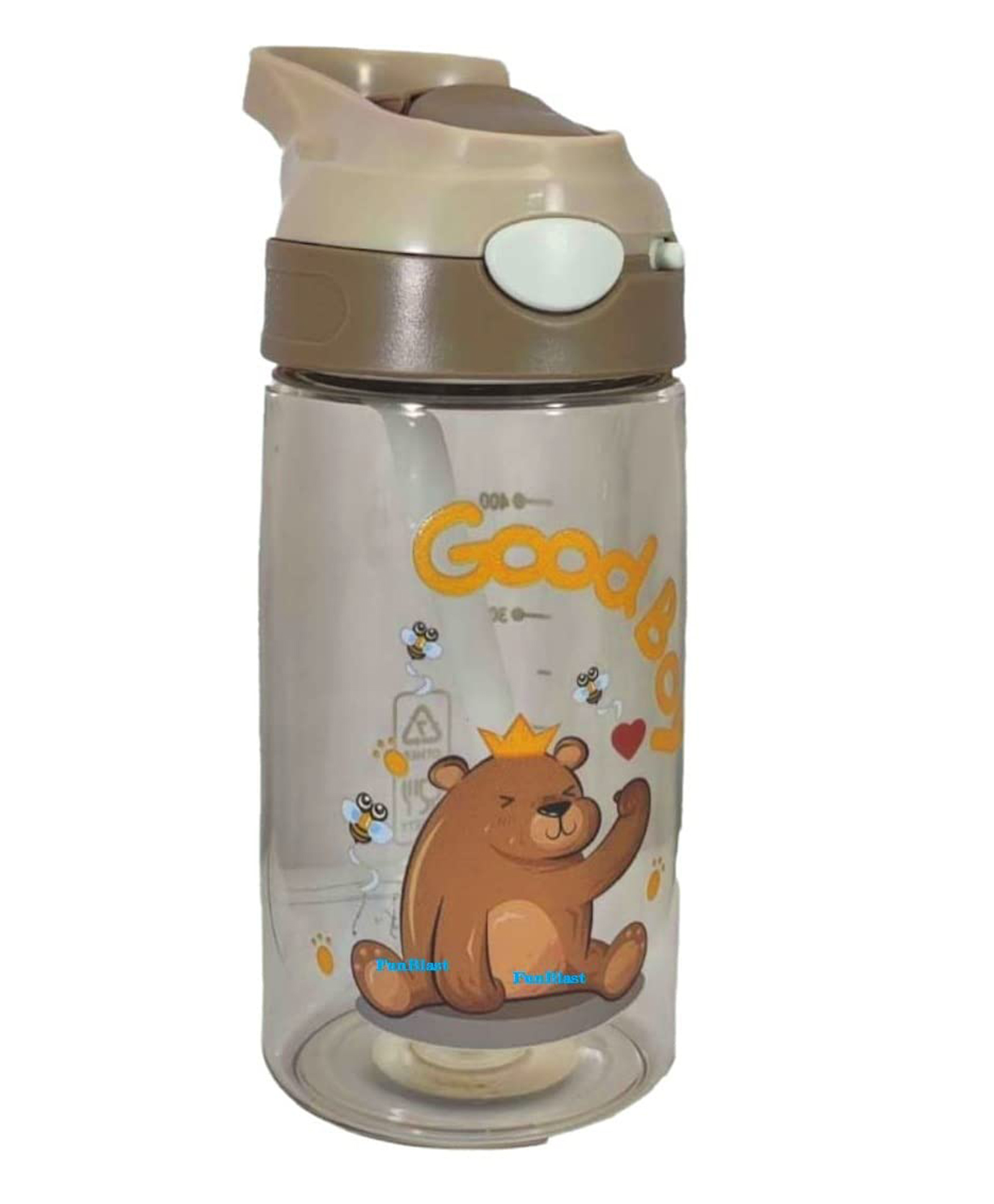 FunBlast Water Bottle with Straw Brown  470 ML-image-15