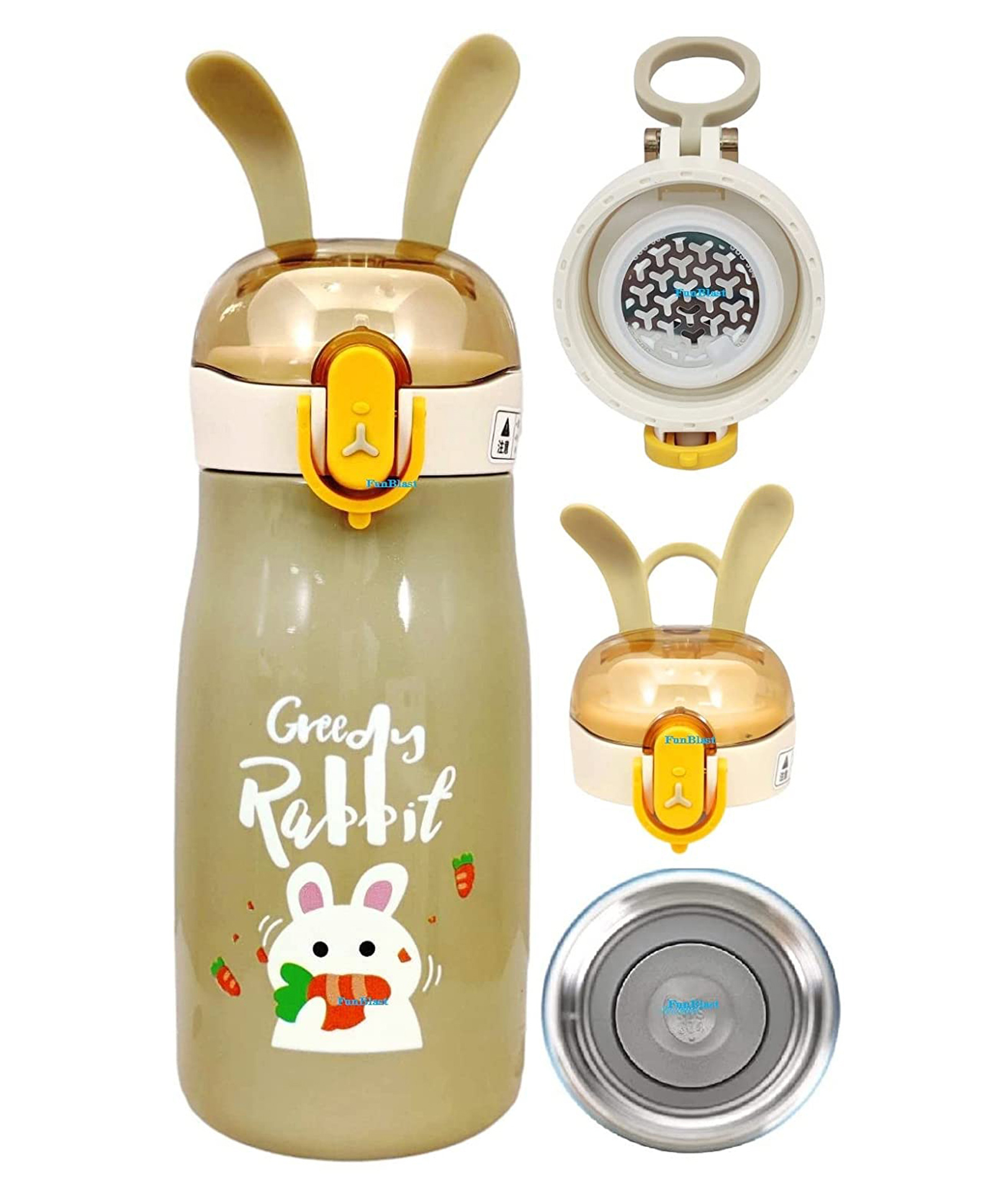 FunBlast Vacuum Insulated Water Bottle Light Brown  300 ML-picture-32
