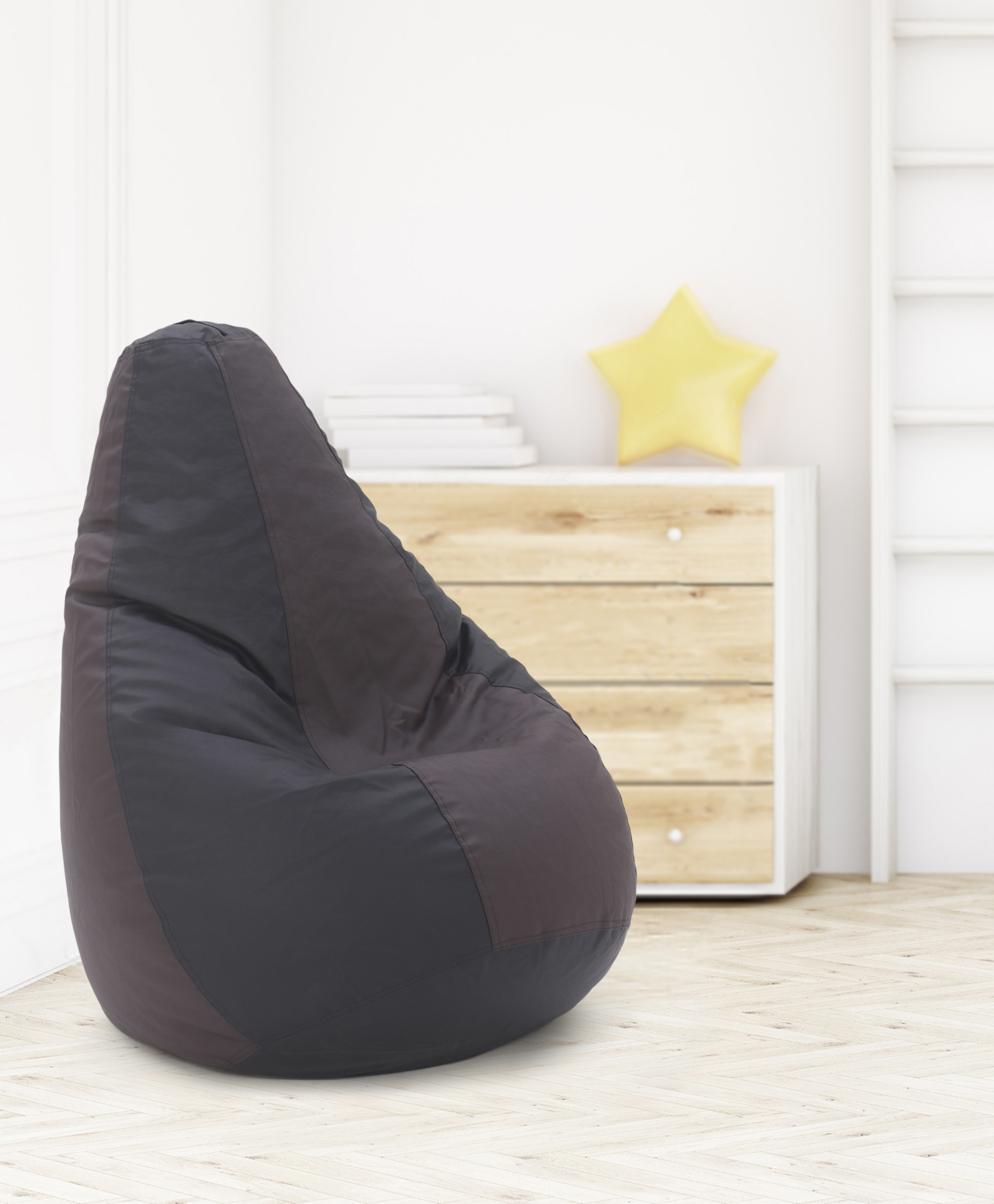 Pine Kids Sofa Bean Bag Without Beans - Dark Brown-image-28
