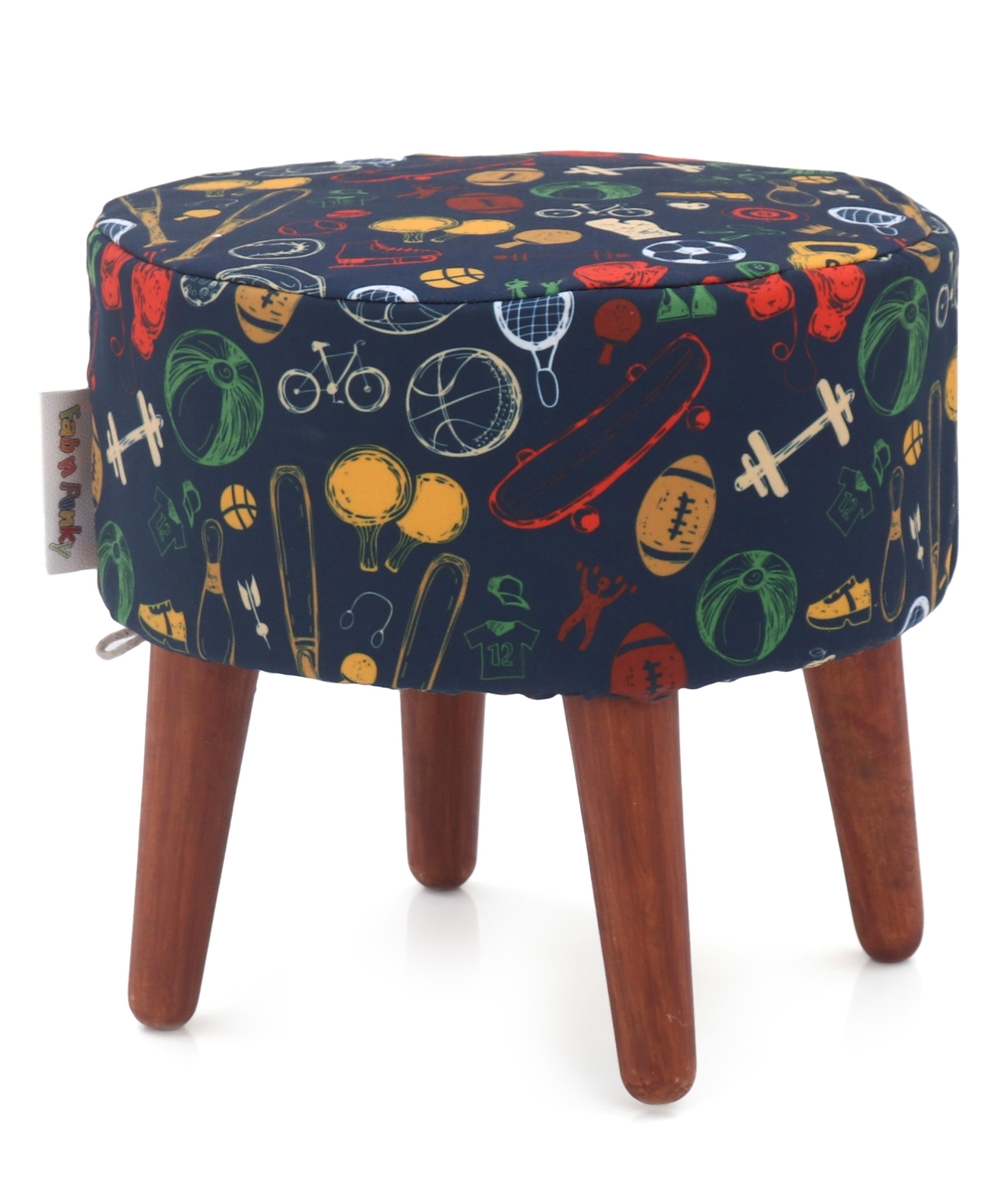 fab n funky Multipurpose Foot Stool with Detachable Legs Space Theme - Dark Blue-picture-21