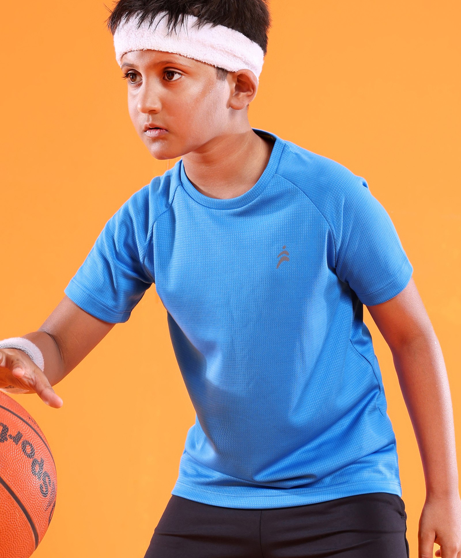 Pine Active Skin Friendly & Breathable Sportswear Half Sleeves T-shirt Solid - Blue-picture-14