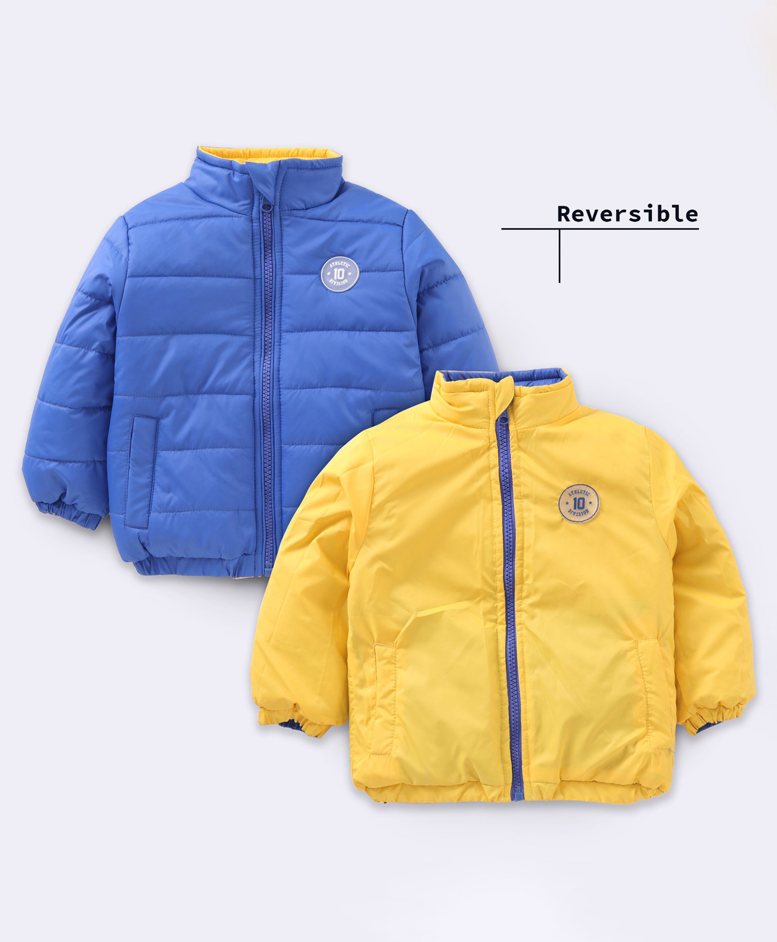 Babyhug Full Sleeves Solid Heavy Winter Reversible Padded Winter Jacket  - Blue-image-32