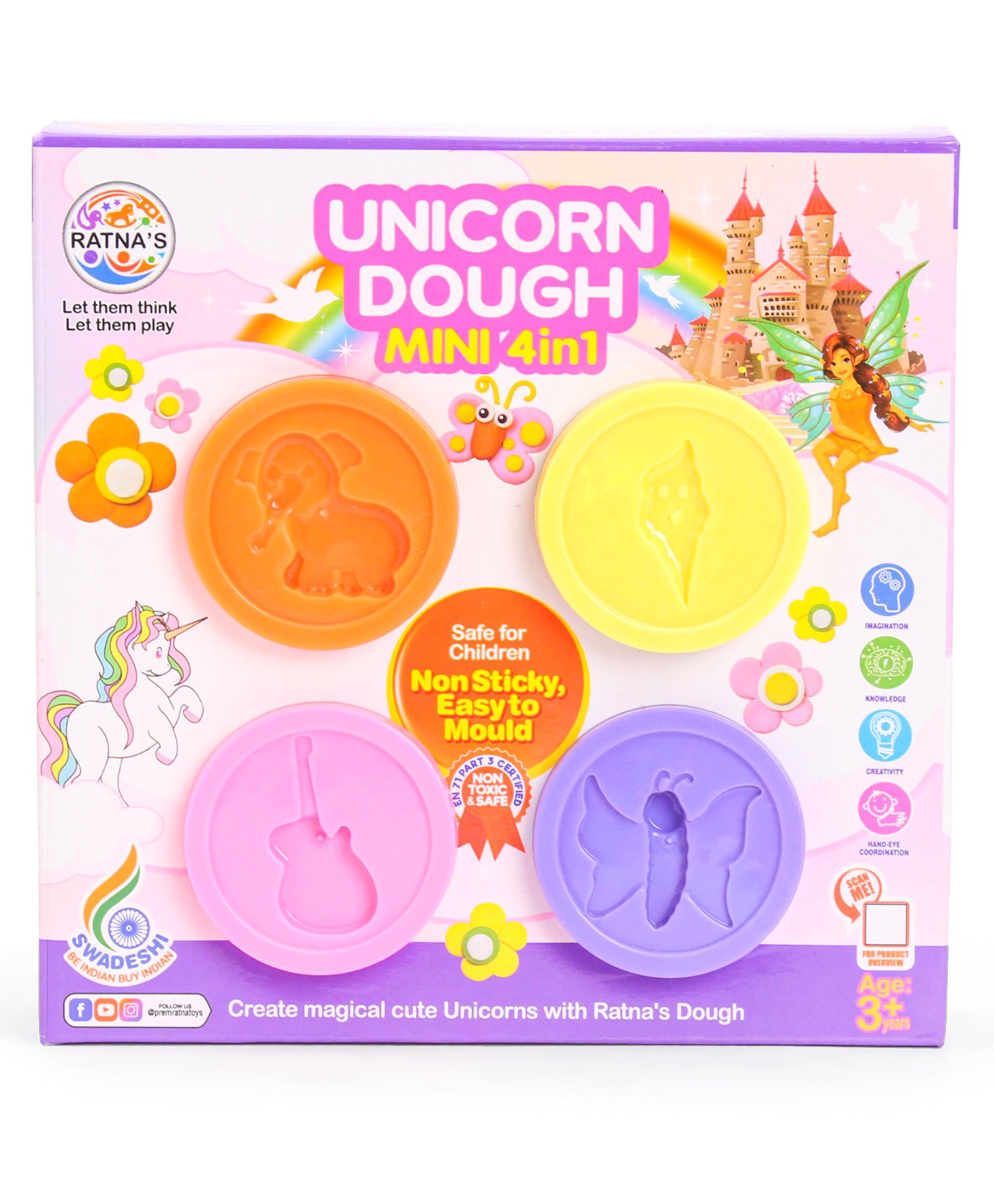 Ratnas Unicorn Dough Art (Colour and Design May Vary)-image-11