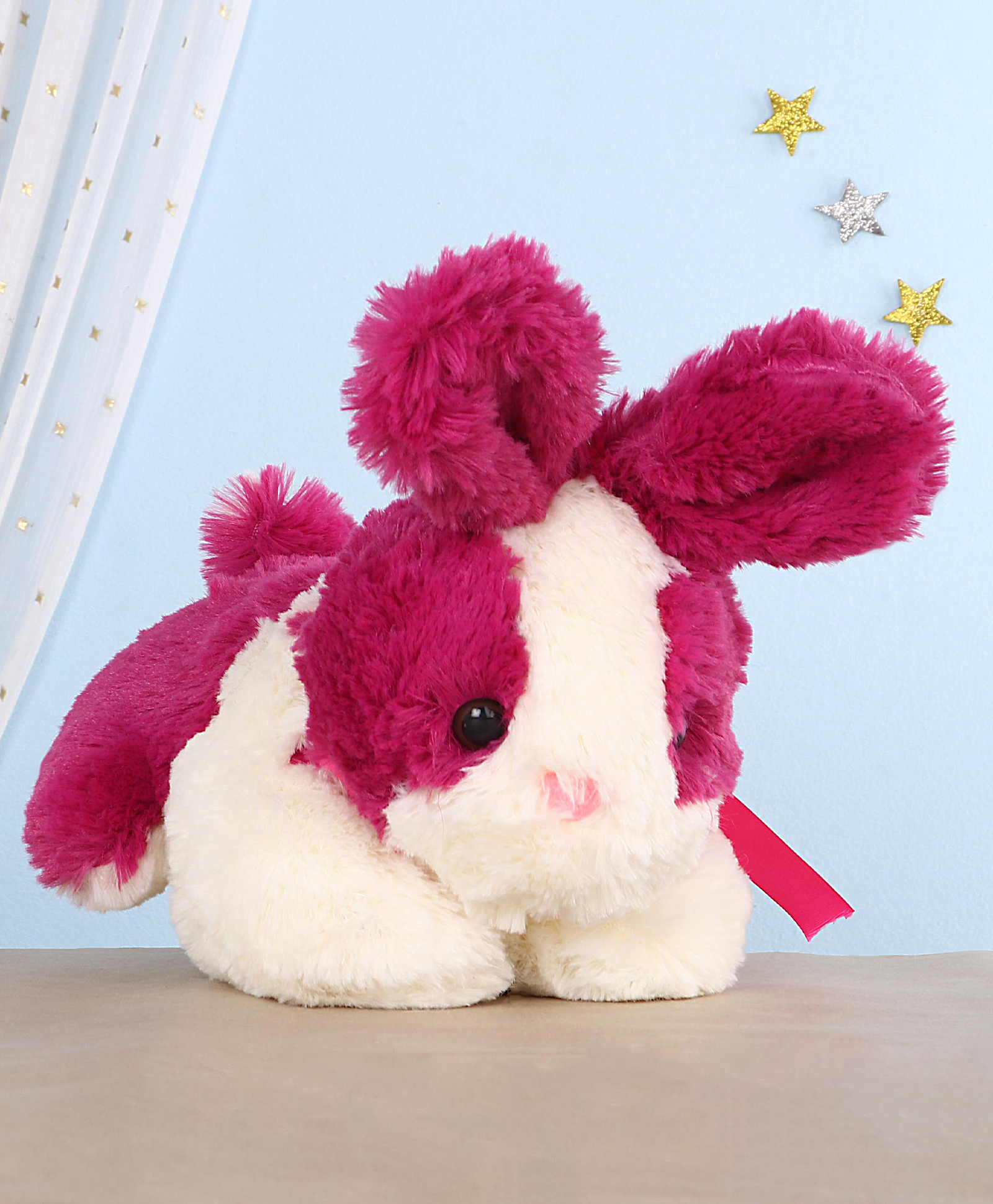 Edu Kids Toys Cute Bunny Soft Toy Purple White - Length 29 cm-image-41
