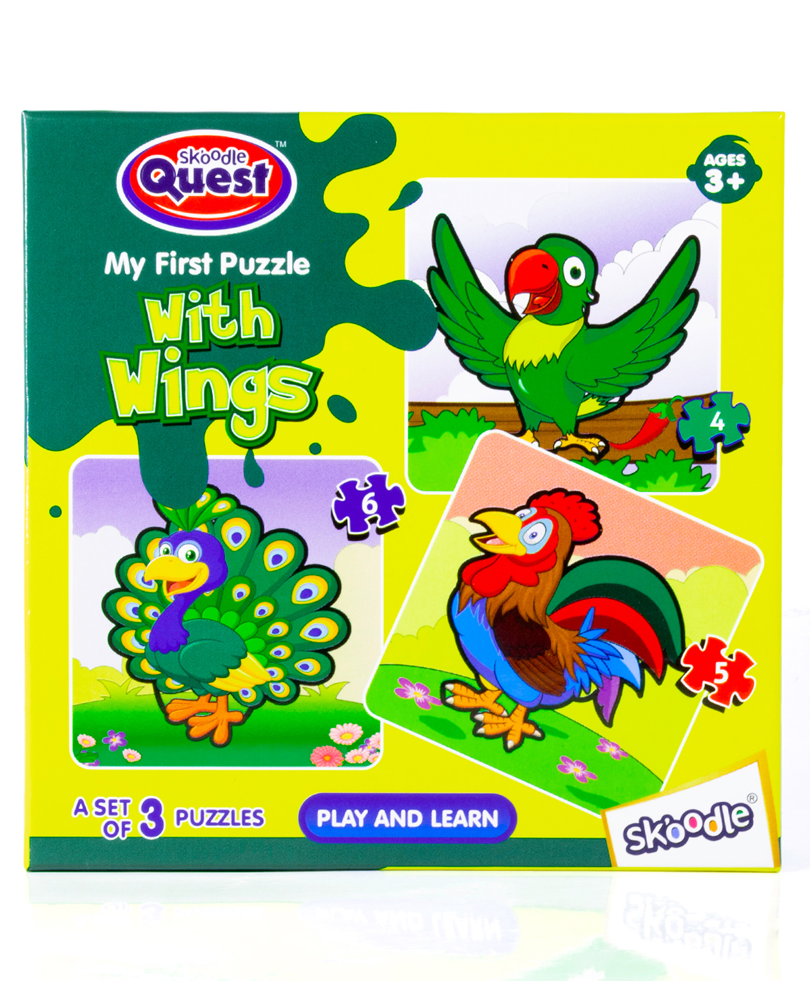 Skoodle Quest Birds Puzzle Set of 3 - 15 pieces-picture-14