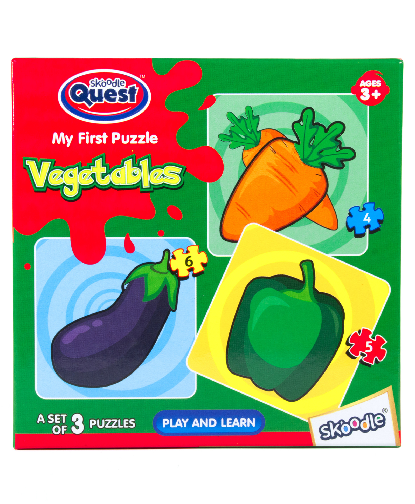 Skoodle Quest Vegetables Puzzle Set of 3 - 15 Pieces-picture-12
