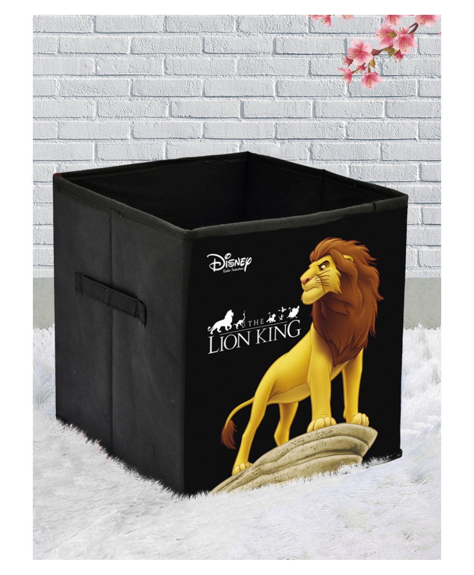 disney by kuber Fun Homes Disney Lion King Non Woven Fabric Foldable Large Storage Cube - Black-picture-14