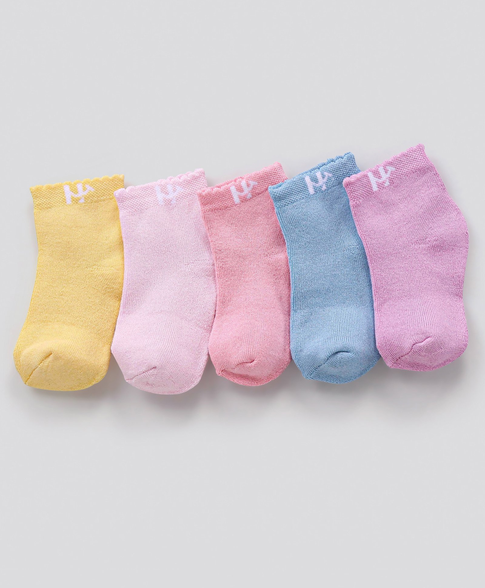 Honeyhap Premium Bamboo Blend Ankle Length Solid Socks Pack Of 5 - Multicolour-image-12