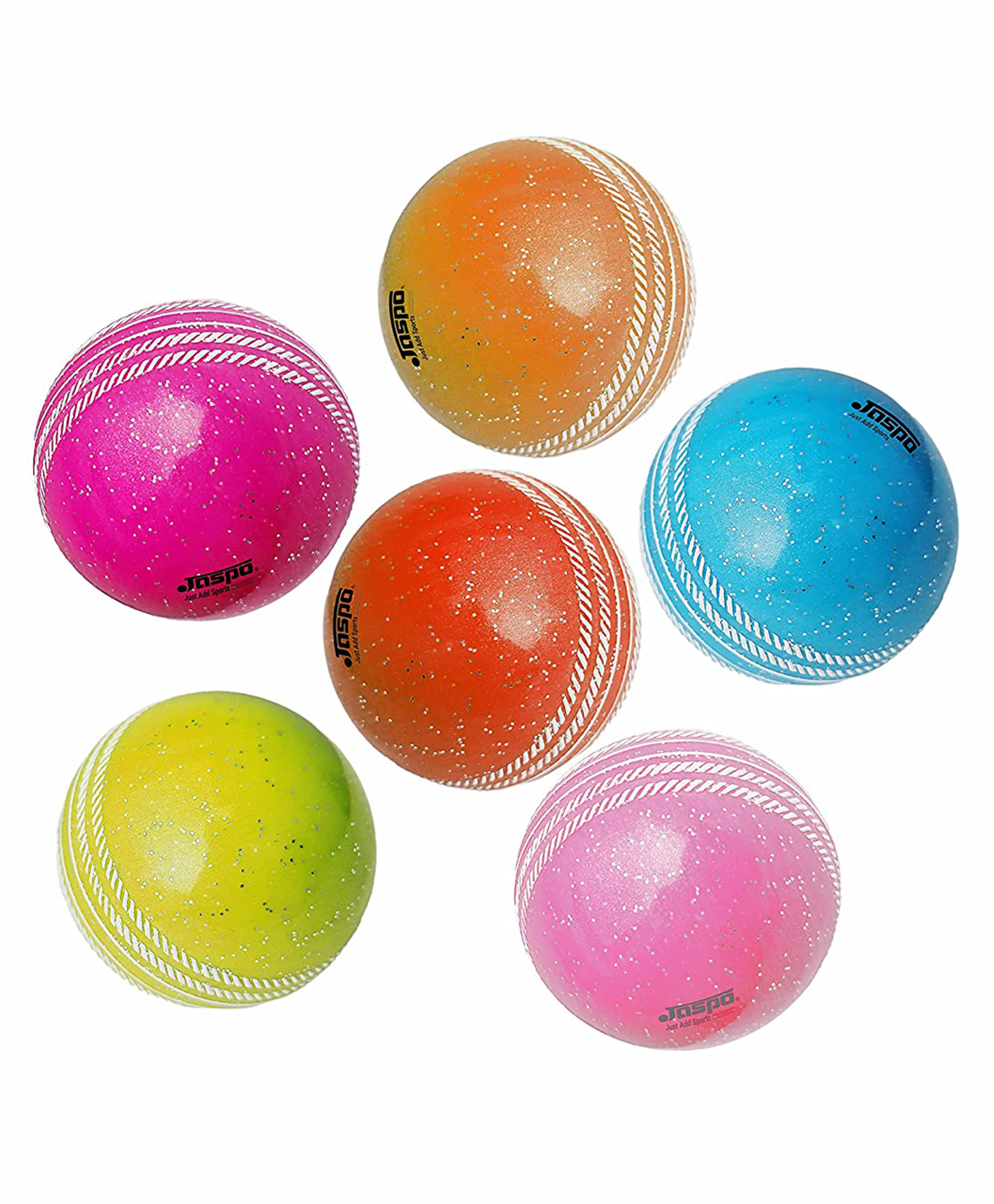 Jaspo T 20 PVC Cricket Soft Balls Recommended for Indoor Outdoor Street Beach & Cricket Pack of 6 - Multicolour-image-2