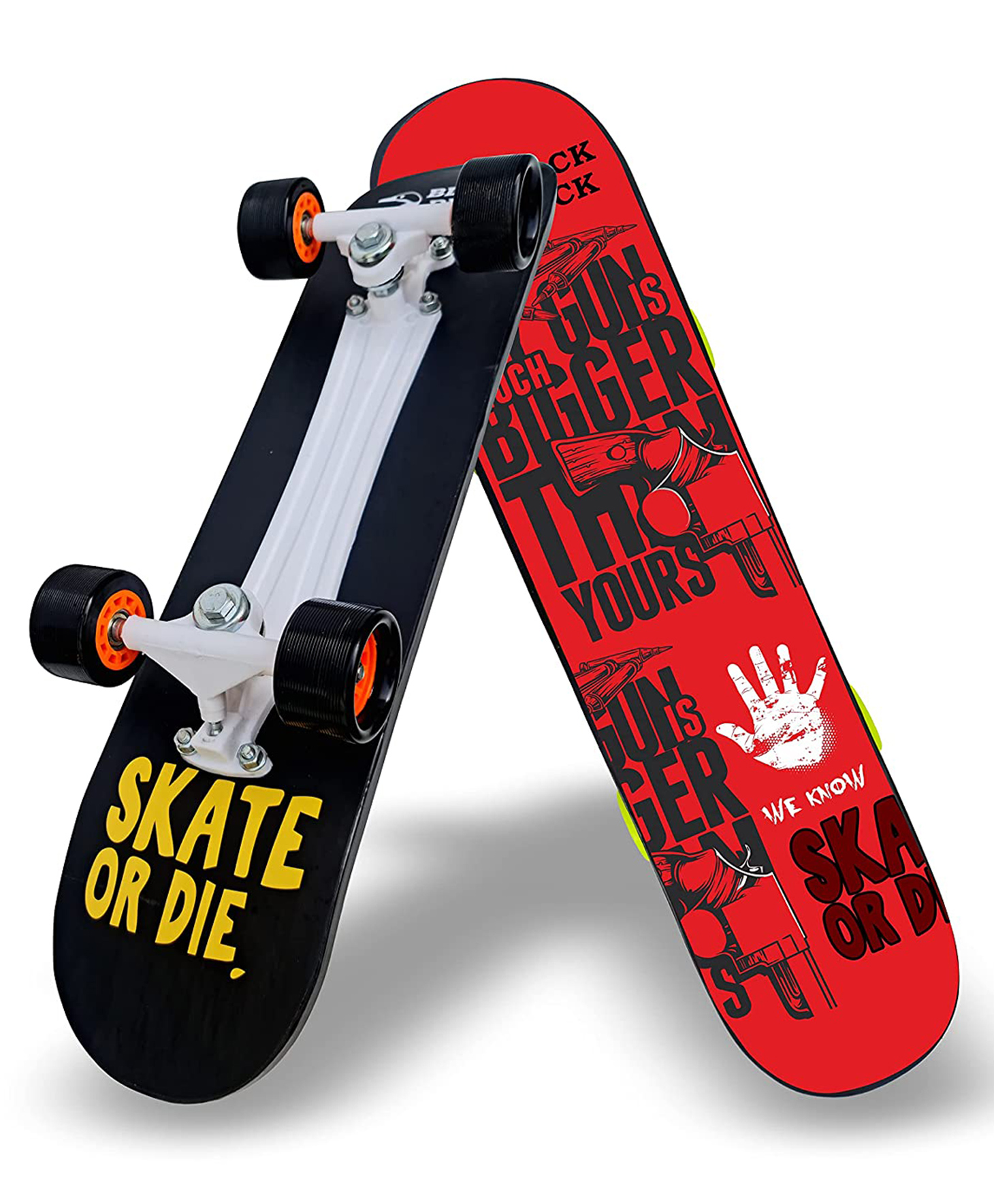 Jaspo Gunshot Black Duck Complete Fibre Skateboard - Red Black