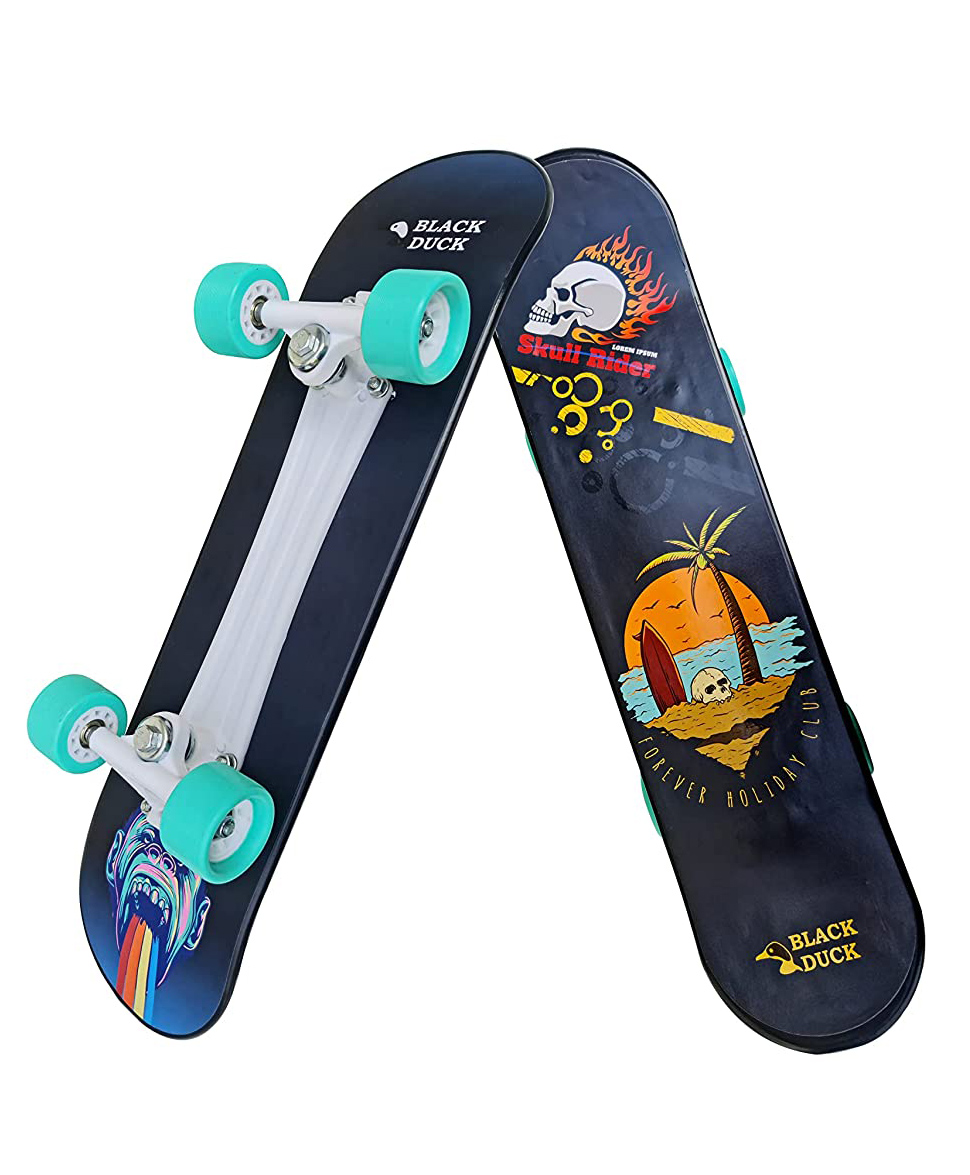 Jaspo Skatie Bones Black Duck Complete Fibre Skateboard - Multicolour-image-28