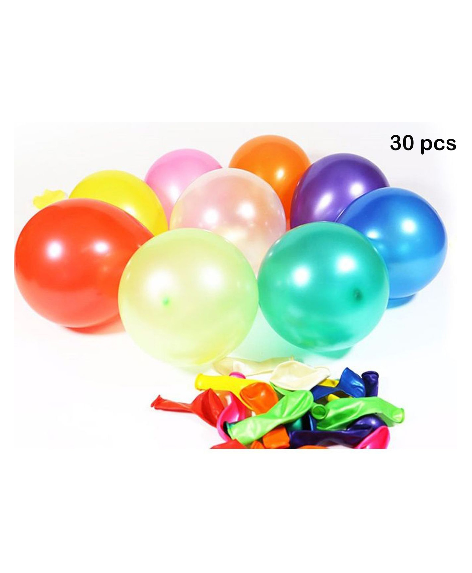 Balloon Junction Metallic Balloons Pack of 30 - MultiColour-image-34