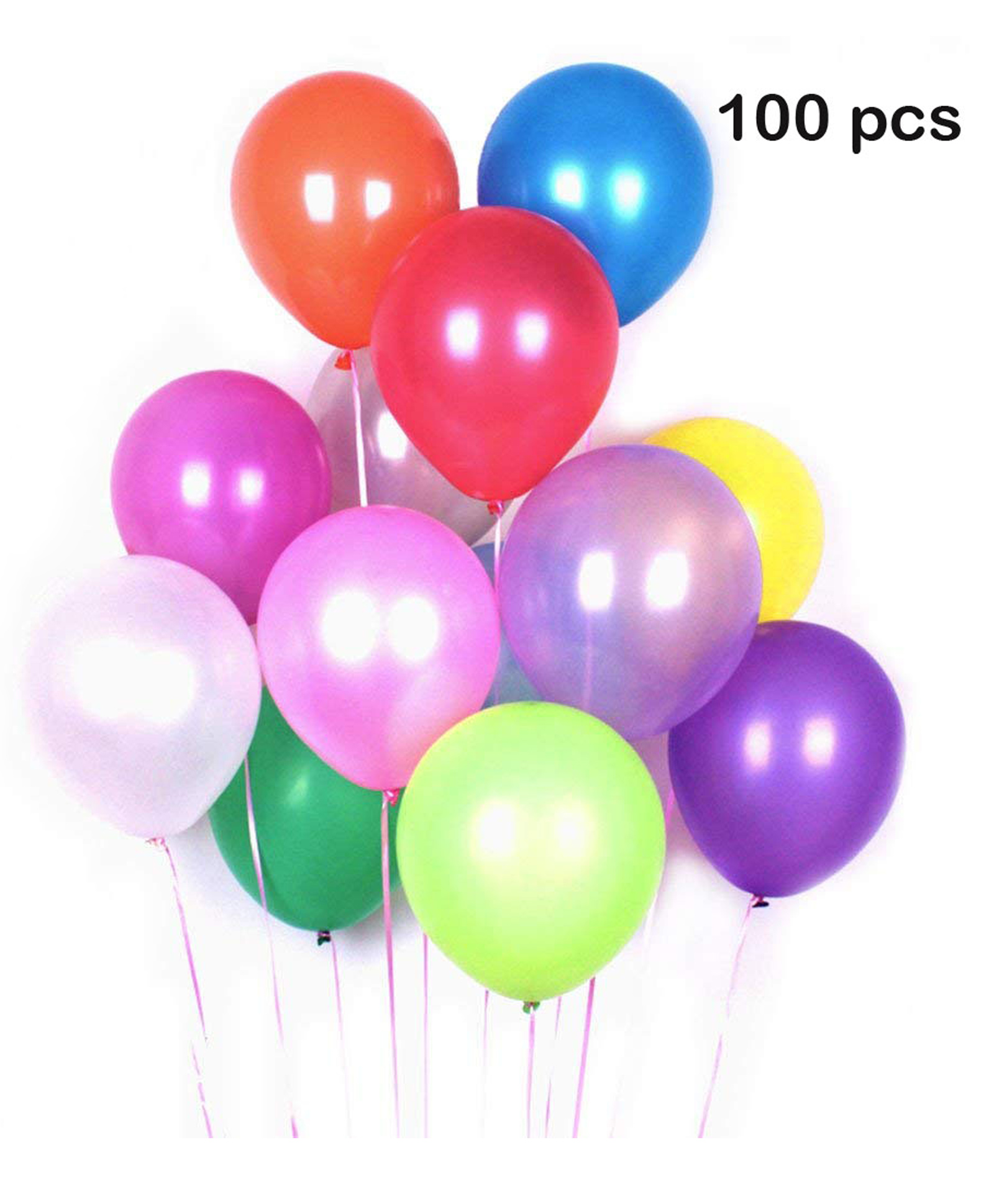 Balloon Junction Metallic Balloons Pack of 100 - MultiColour-image-37