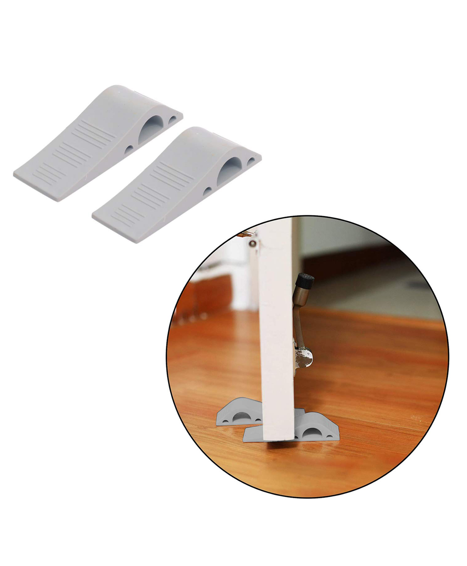Safe-O-Kid Anti-Slip TPR Door Stopper Pack of 2 - Grey-picture-5