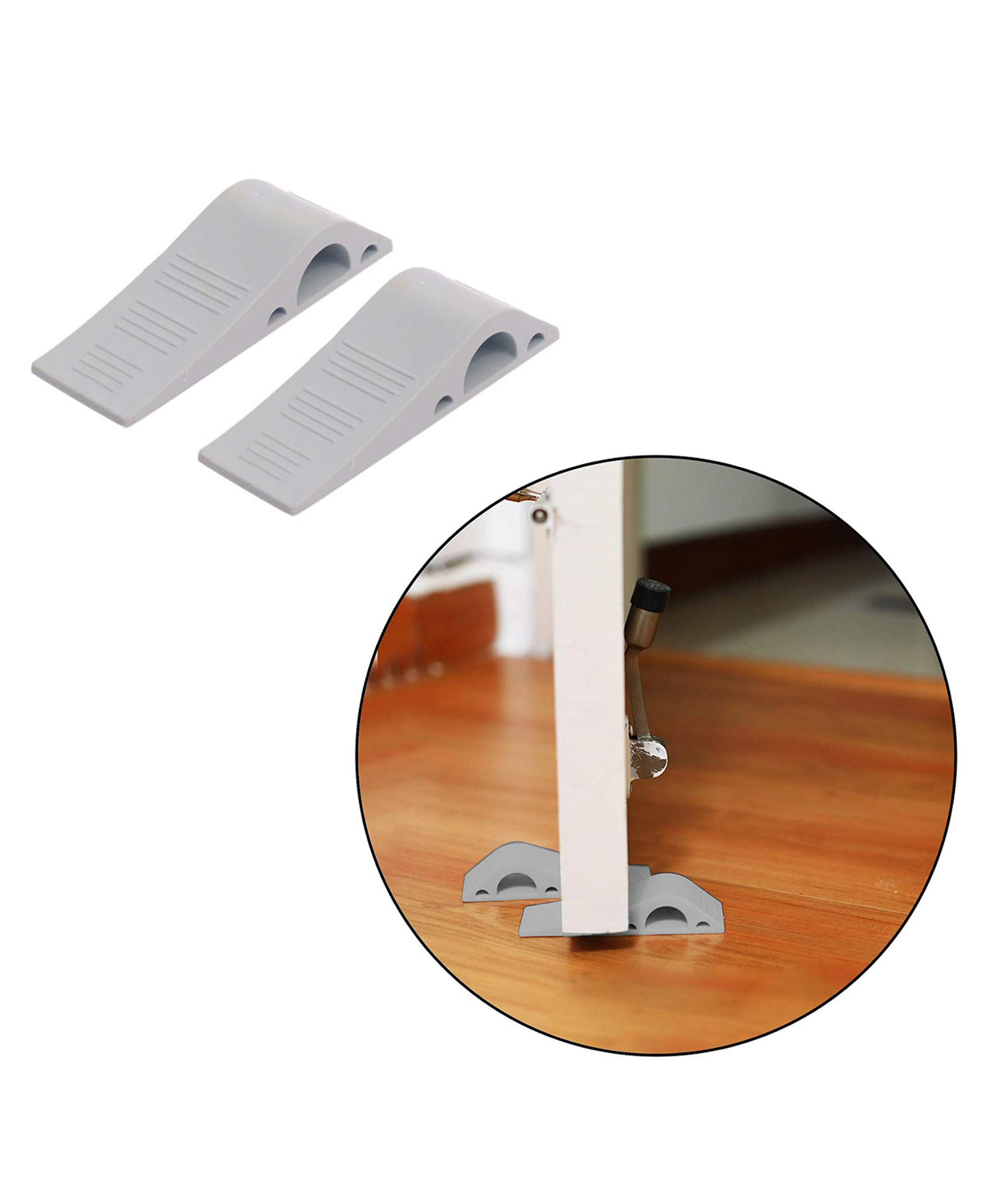 Safe-O-Kid Anti-Slip TPR Door Stopper Pack of 2 - Grey-picture-46