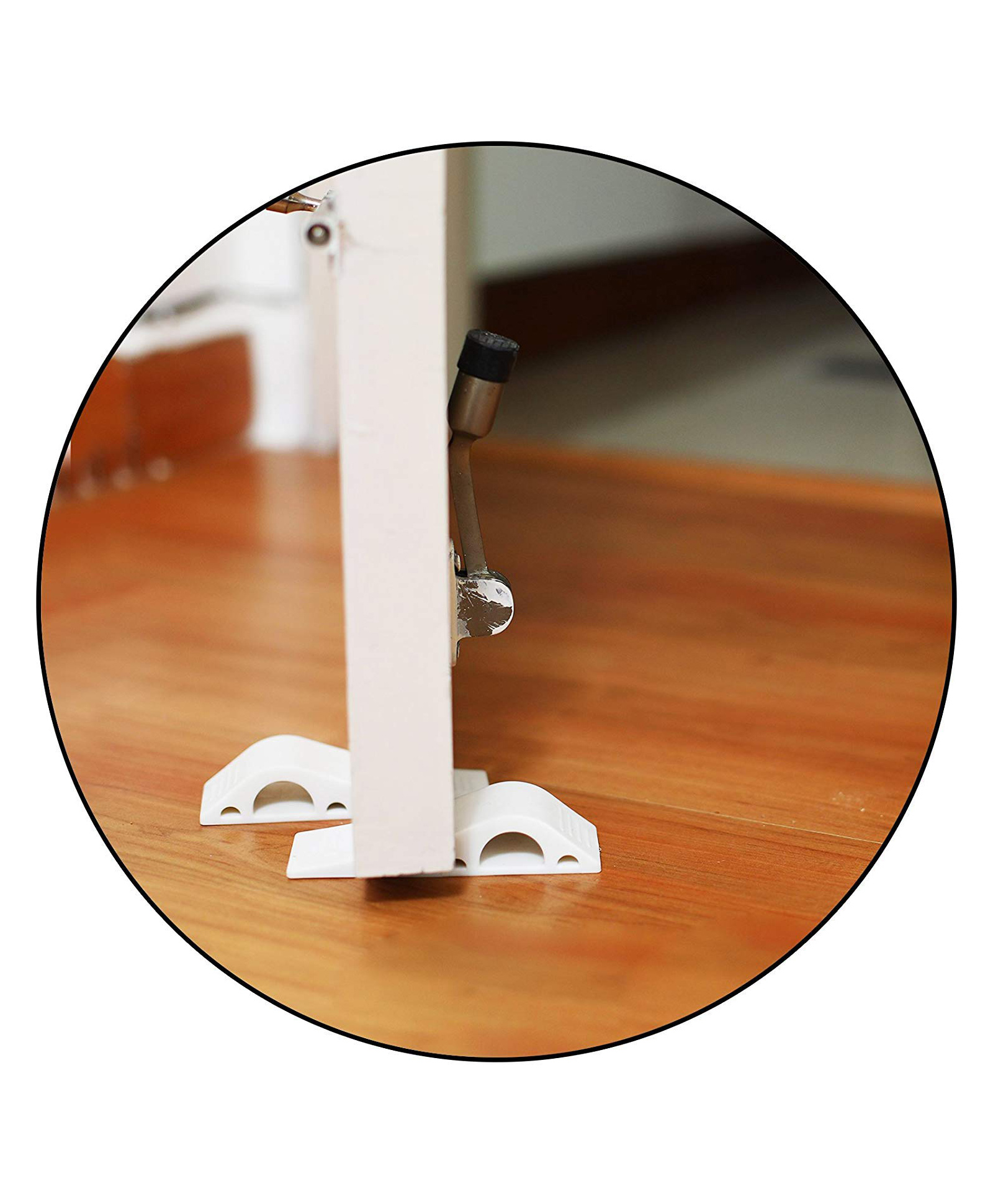 Safe-O-Kid Anti-Slip TPR Door Stopper Pack of 2 - White-picture-47
