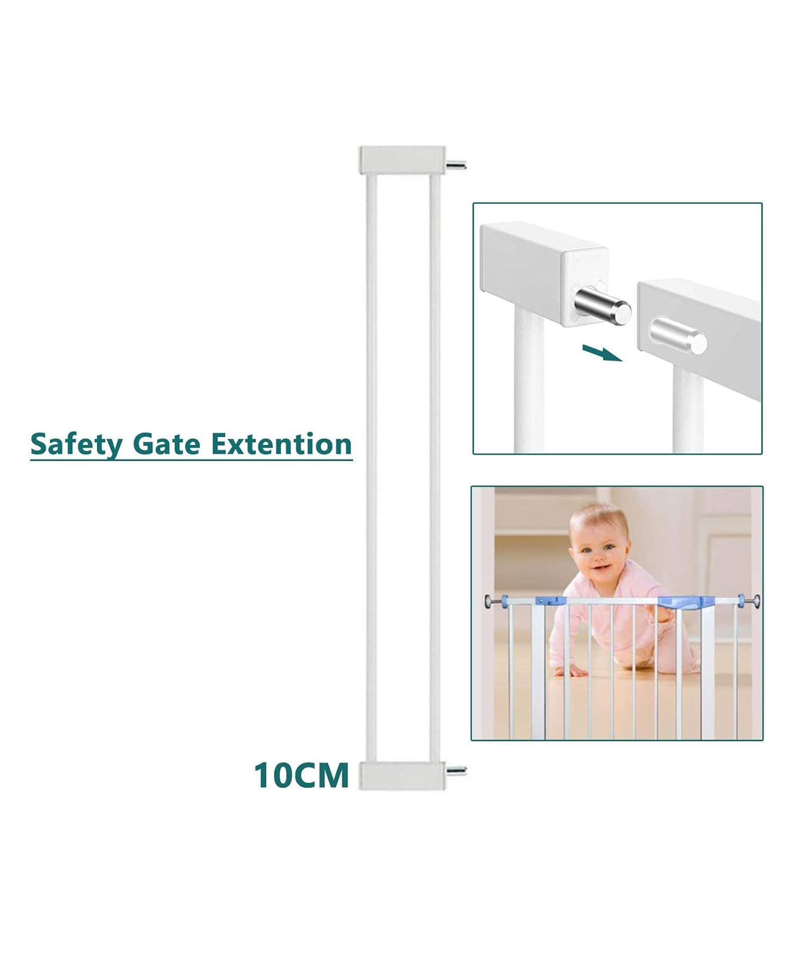 Safe-O-Kid Barricade Security Gate Extension - White-image-29