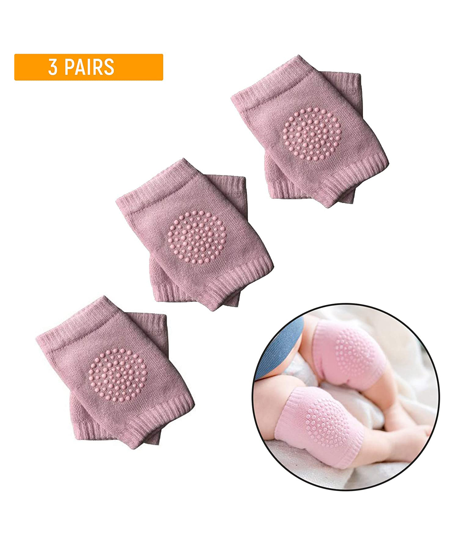 safe-o-kid Safe-O-Kid-Baby Elbow & Knee Pads Pack of 6 - Pink-picture-23