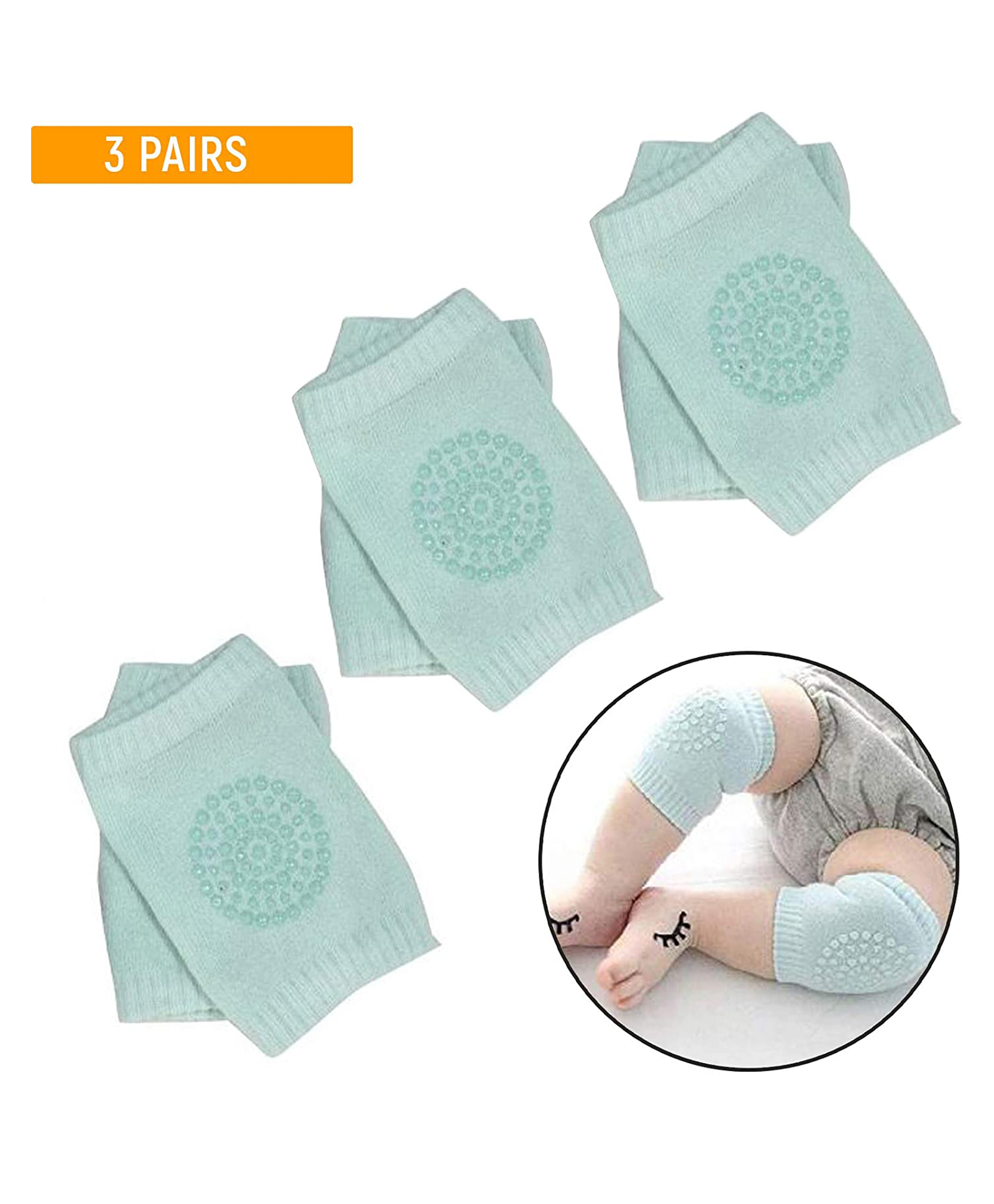 safe-o-kid Safe-O-Kid-Baby Elbow & Knee Pads Pack of 6 - Blue-picture-21