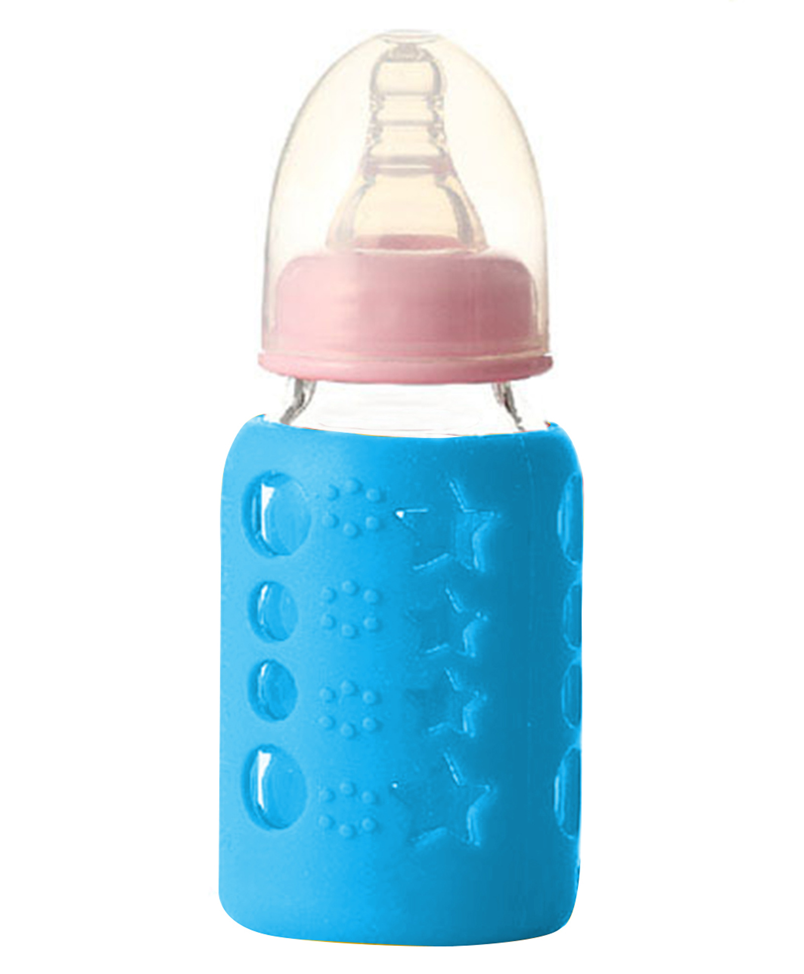 Safe-O-Kid Silicone Insulated Feeding Bottle Cover Blue - Fits to 120 ml Bottle-picture-31