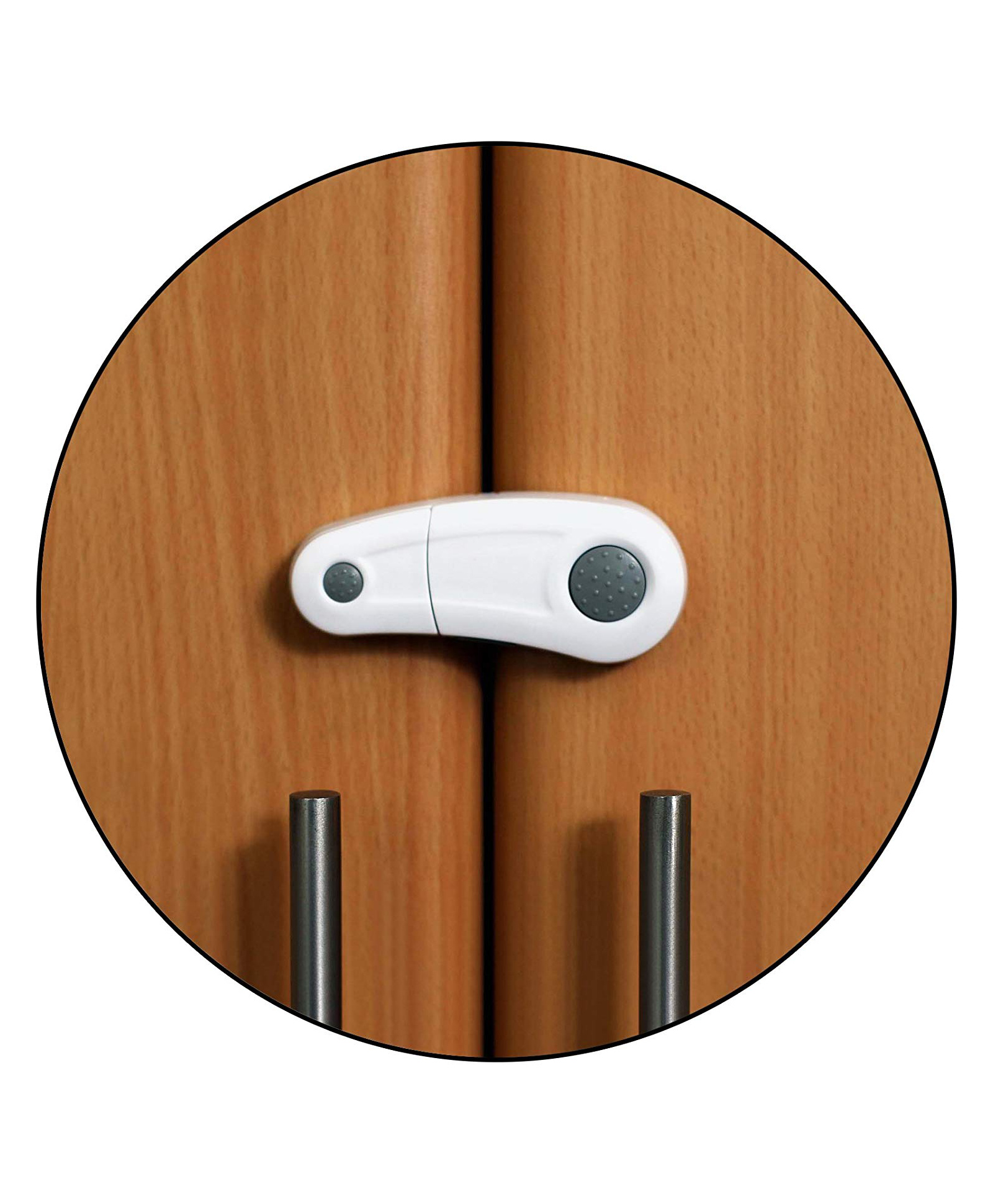 Safe-O-Kid Child Safety Cabinet Lock - Grey White-picture-20