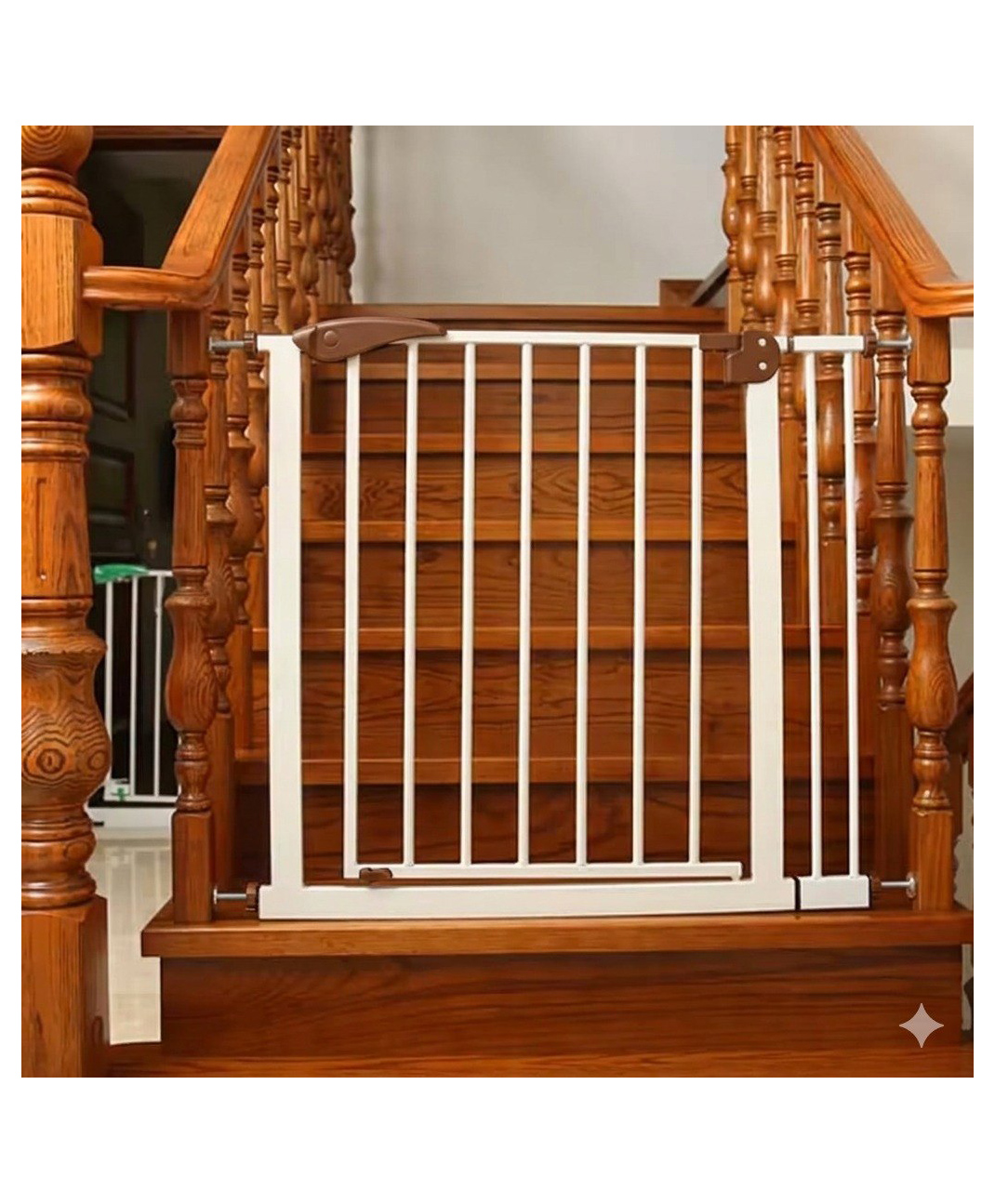 Safe-O-Kid Adjustable Safety Gate covers  with Auto close & secret lock - Whte-picture-22
