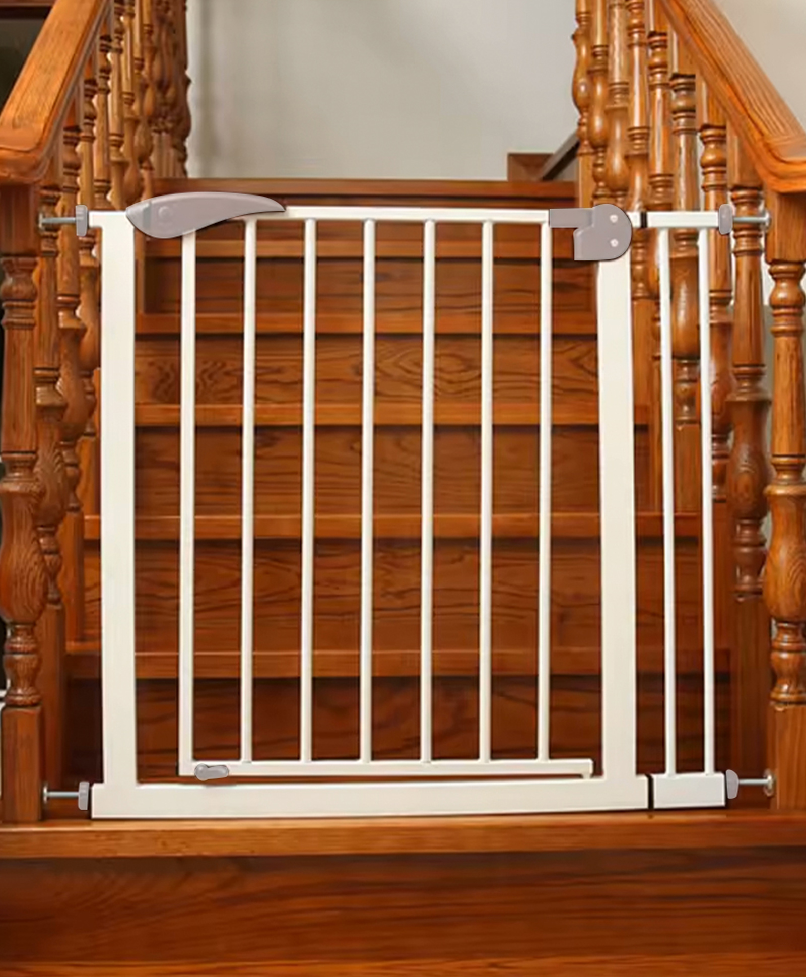 Safe-O-Kid Adjustable Safety Gate covers with Auto close & secret lock - White-picture-16