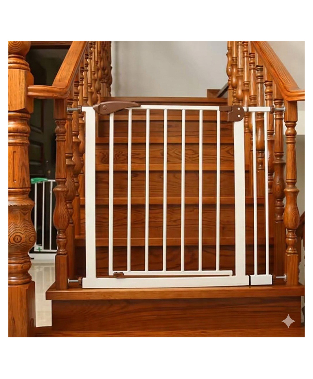 Safe-O-Kid Adjustable Safety Gate Covers with Auto Close & Secret Lock - Grey-picture-39