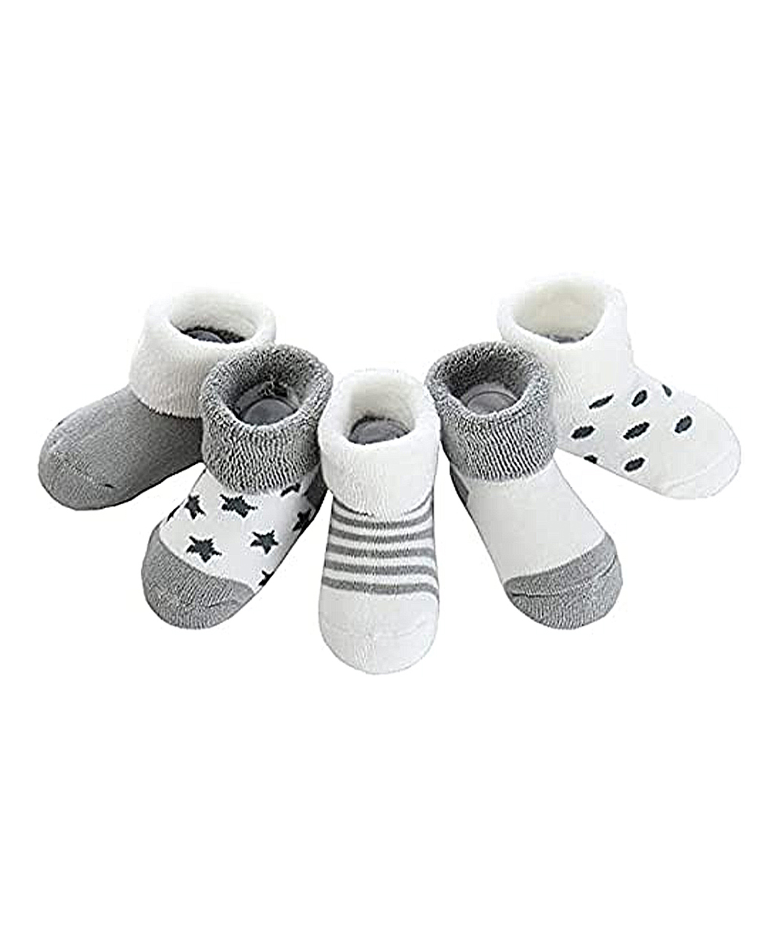 MOMISY  Cotton Ankle Length Socks Pack of 5 - Grey-picture-19