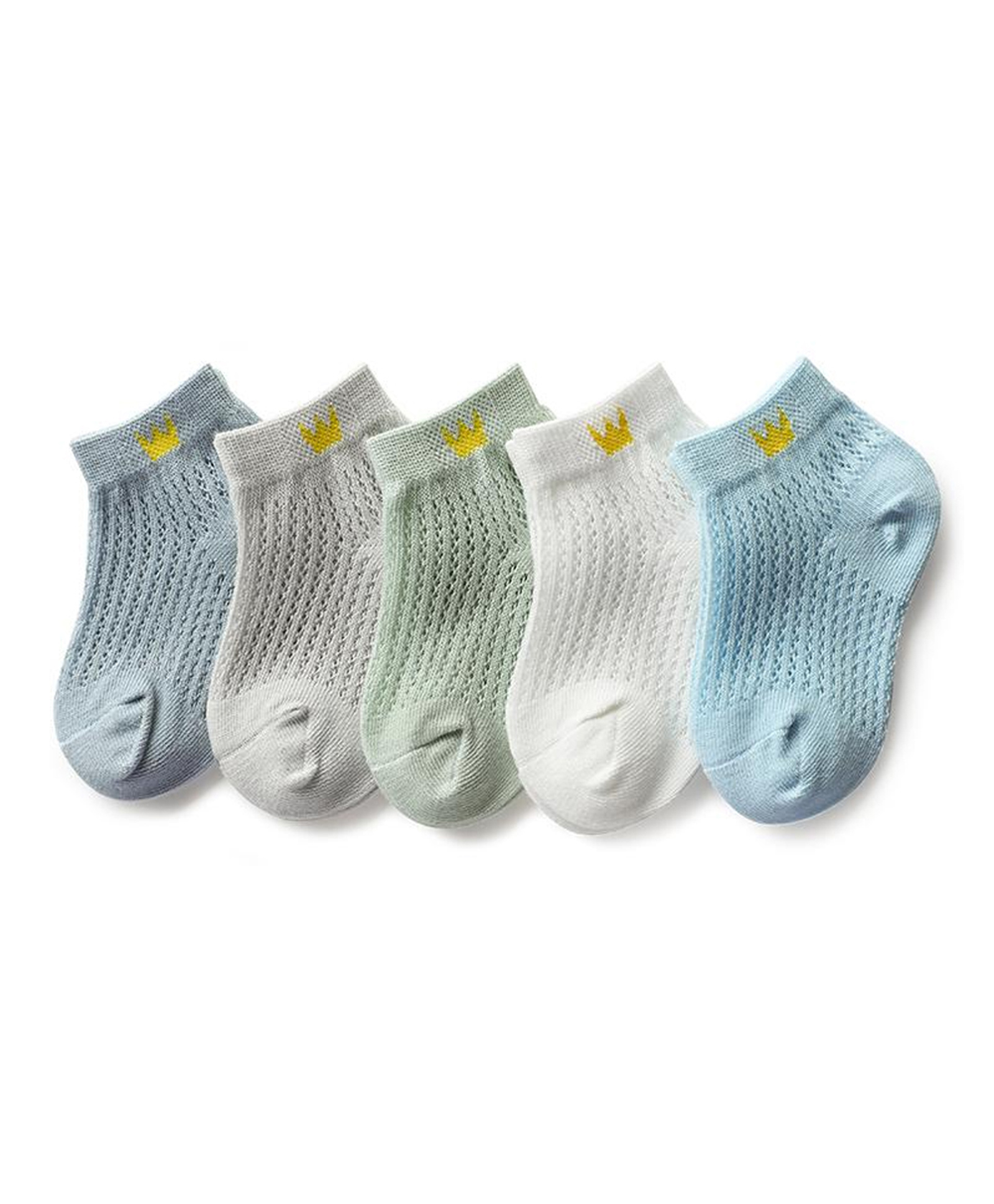 MOMISY Cotton Ankle Length Socks Pack of 5 - Multicolour-picture-23